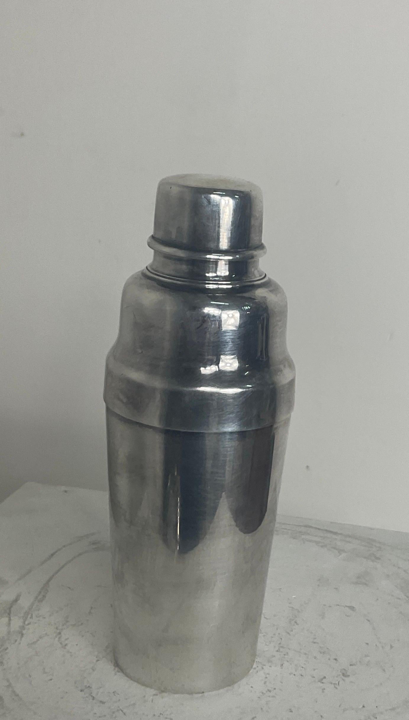 French Christofle Stepped Art Deco Martini Shaker For Sale