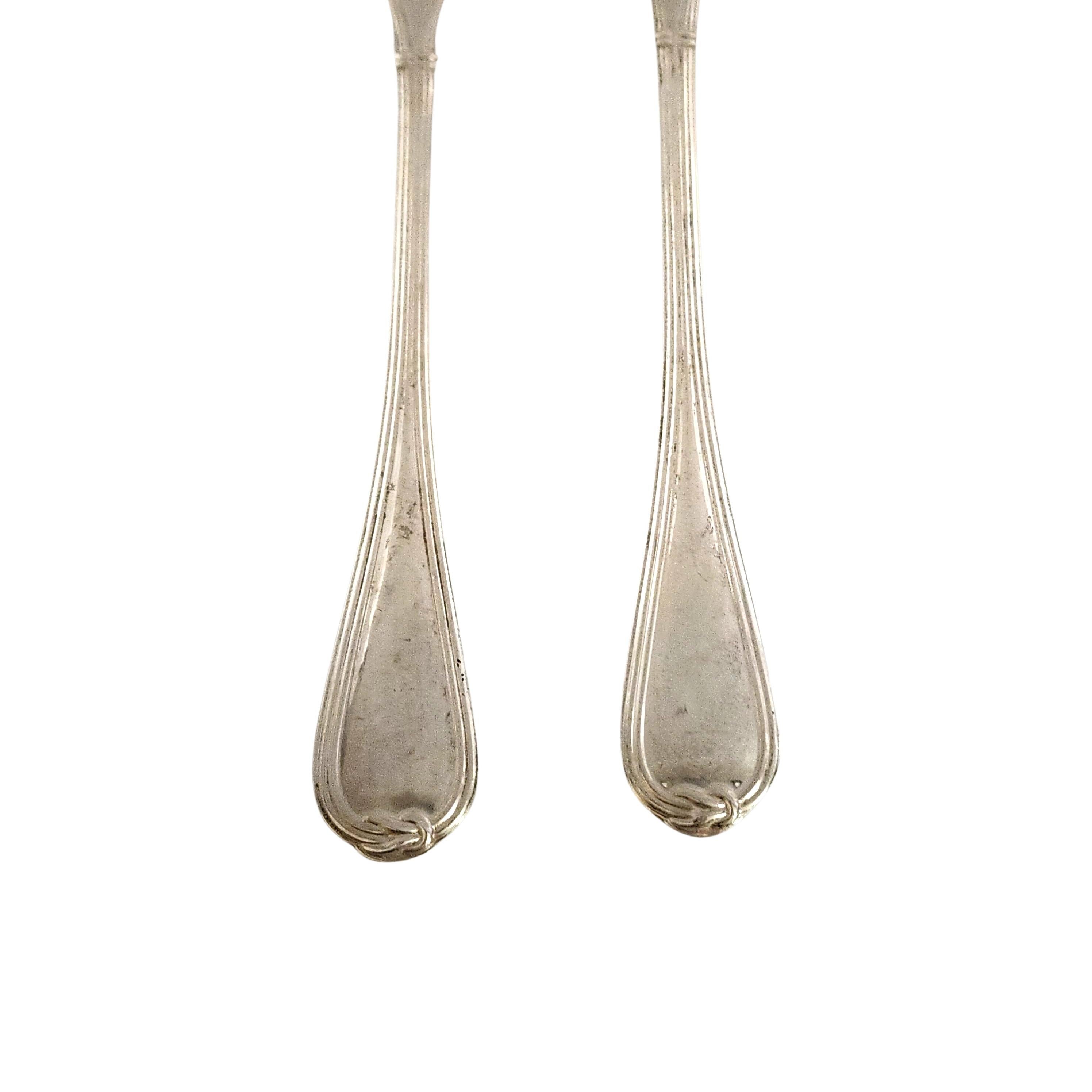 Christofle Set da portata per insalata Oceana in argento Sterling Forchetta e cucchiaio 'A' in vendita 3