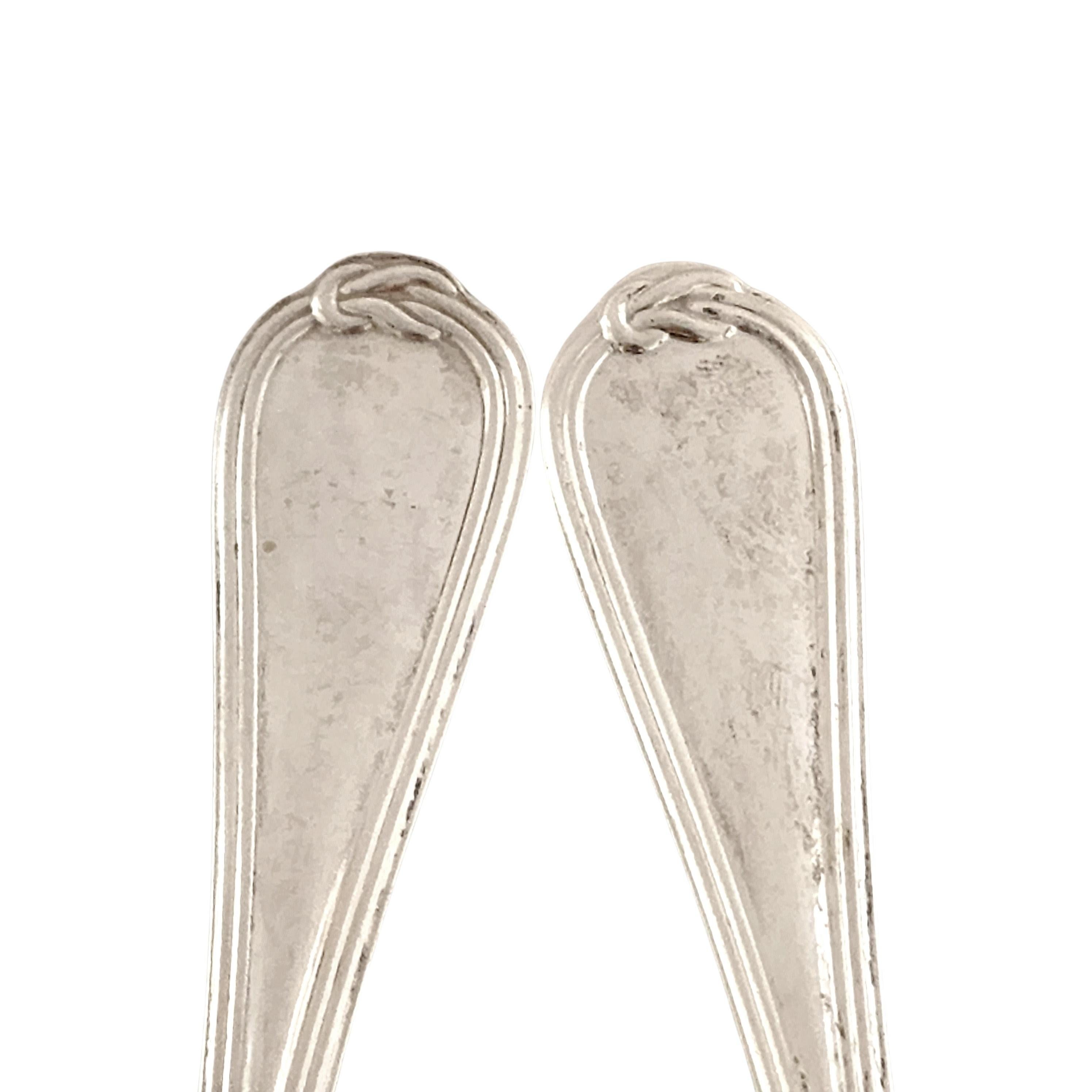 Christofle Set da portata per insalata Oceana in argento Sterling Forchetta e cucchiaio 'A' in vendita 4