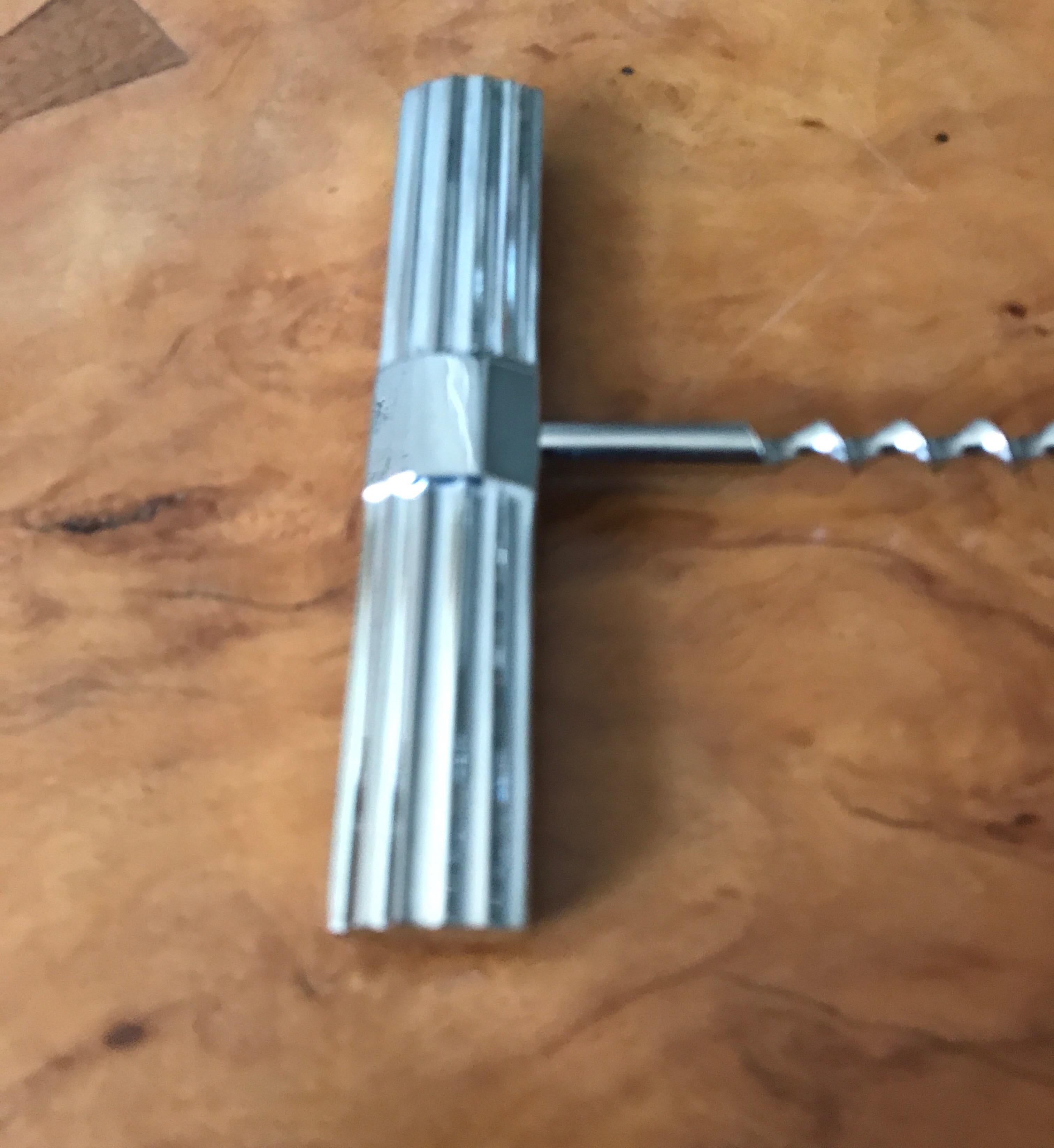 Christofle Style Art Deco Silver Corkscrew For Sale 6