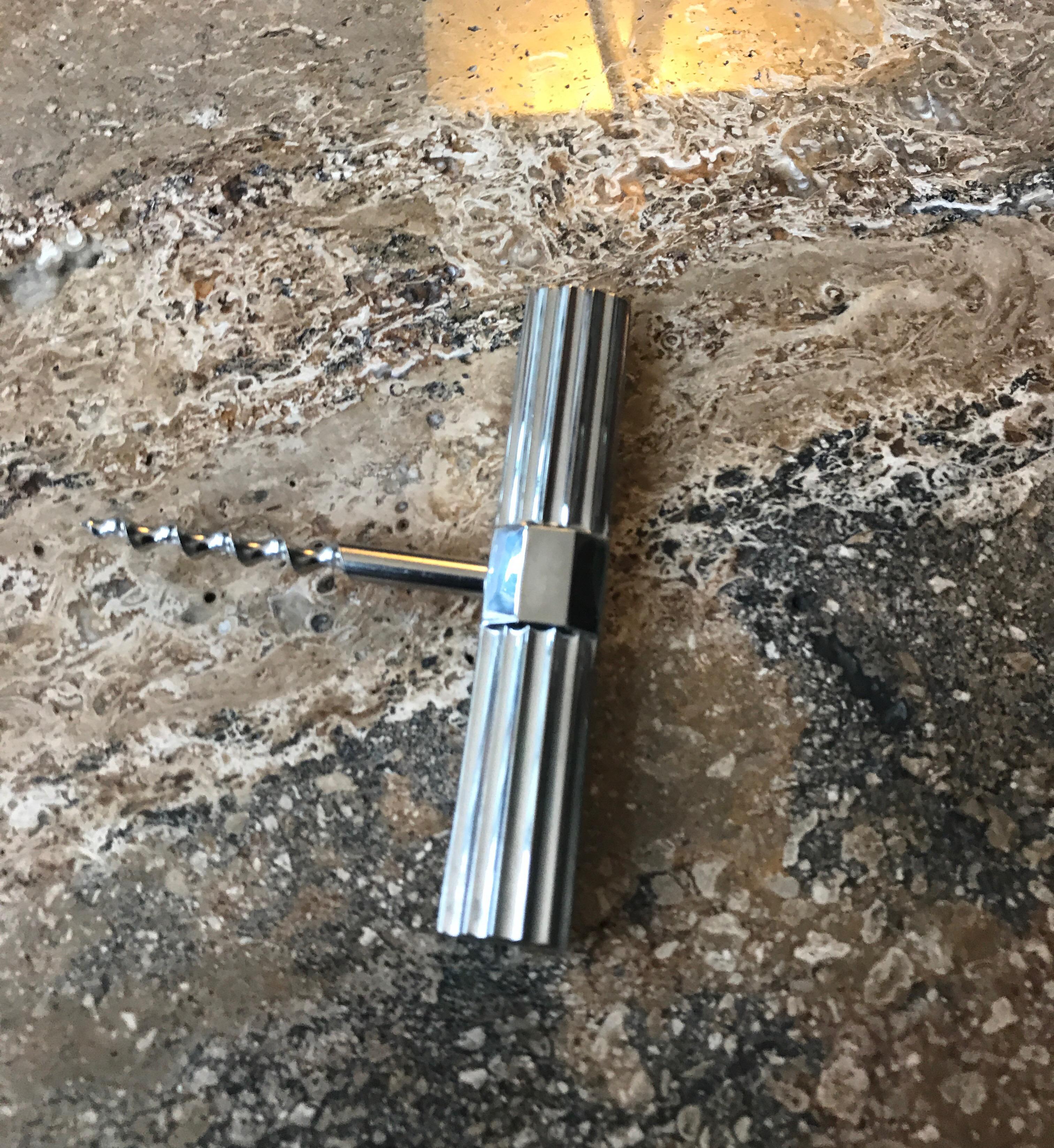 Christofle Style Art Deco Silver Corkscrew For Sale 9