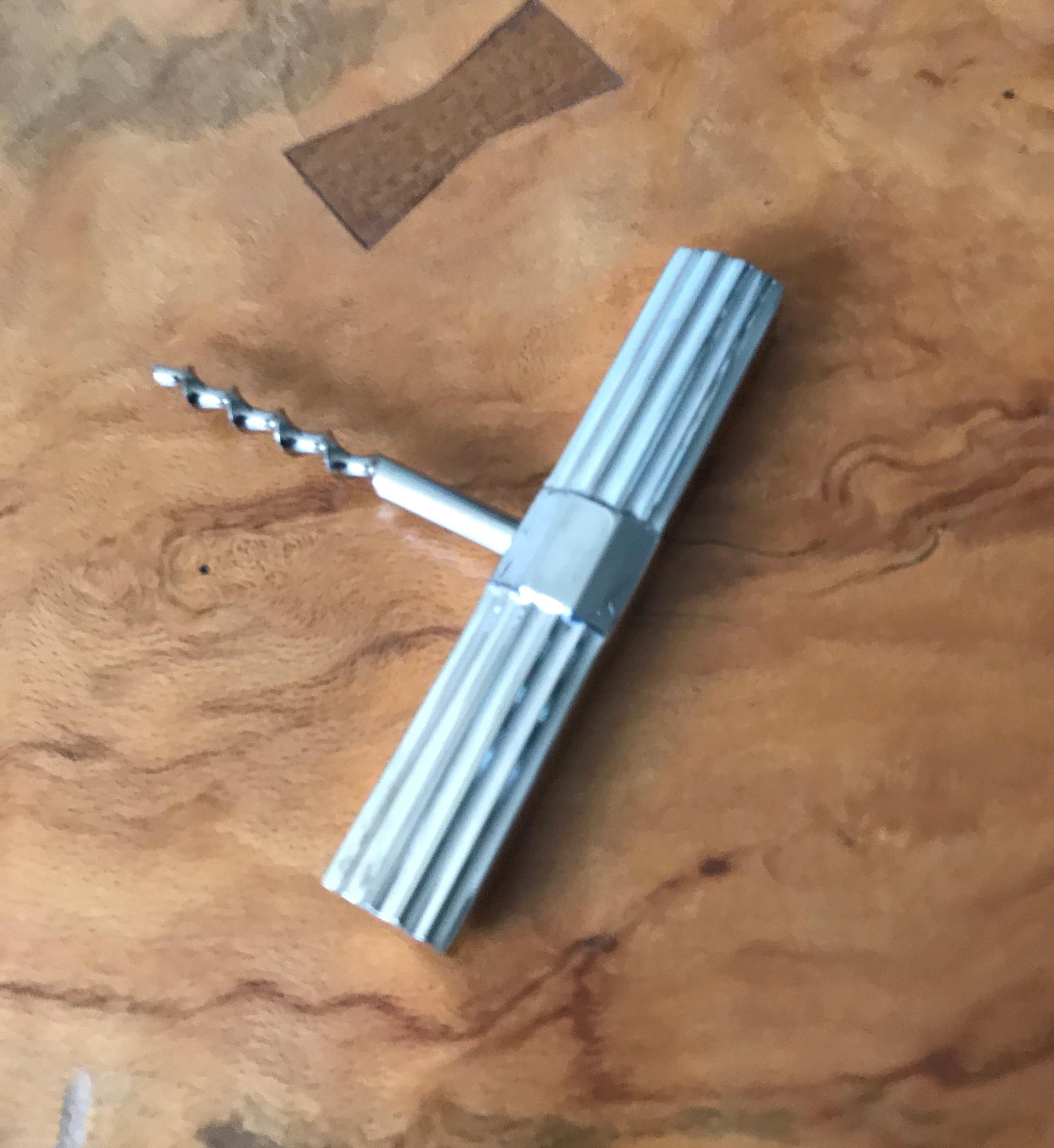 Christofle Style Art Deco Silver Corkscrew For Sale 2