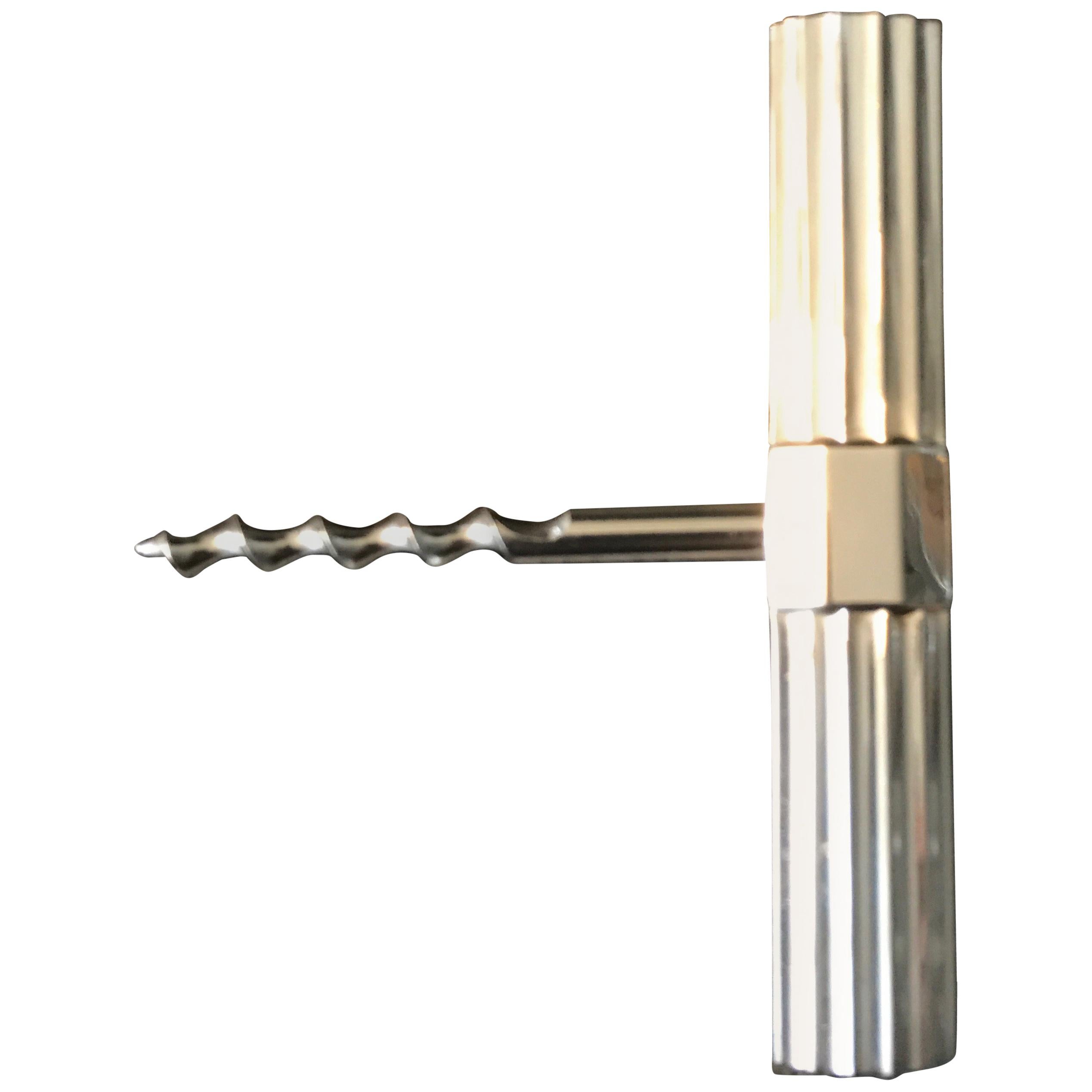 Christofle Style Art Deco Silver Corkscrew For Sale