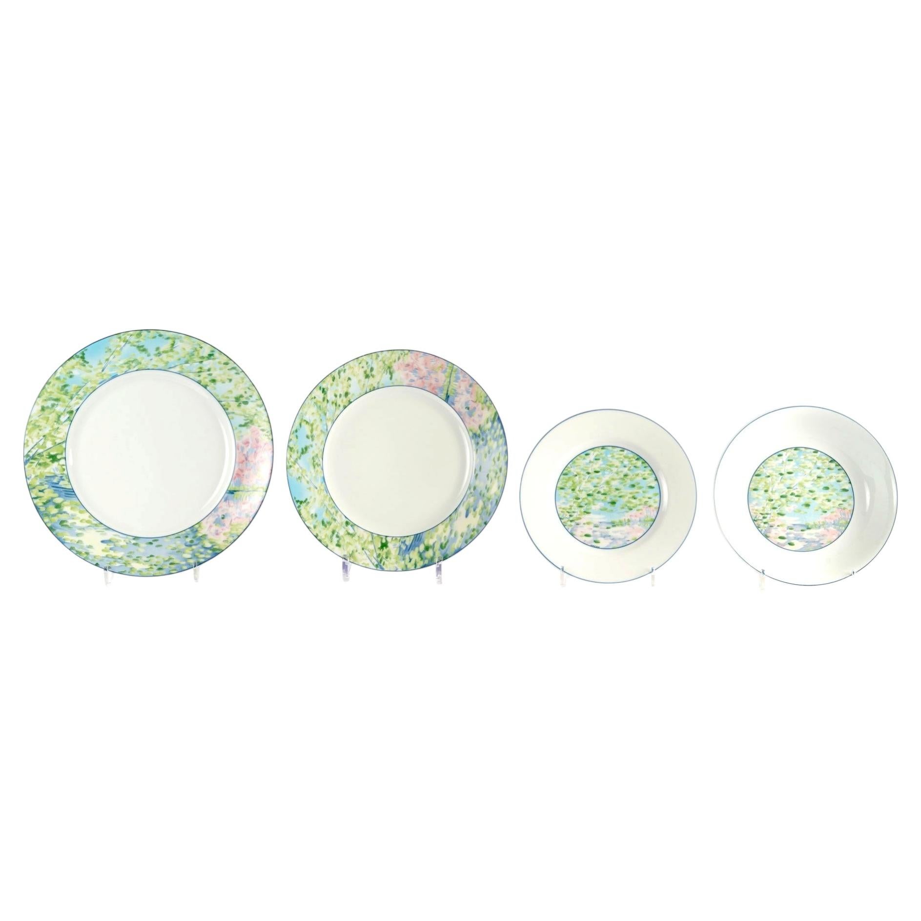 Christofle - Tableware Impressions Paul Verlaine Limoges Porcelain 36 Pieces