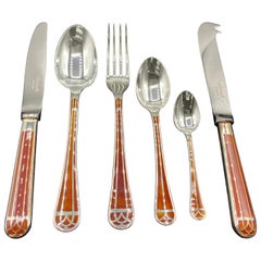 Retro Christofle "Talisman" Desser Cutlery Flatware Sienna 60 Pieces