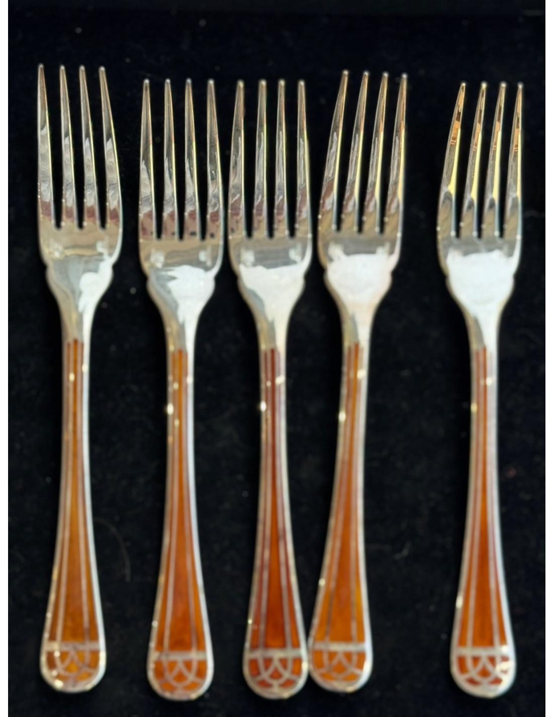 Cloissoné Christofle - 'Talisman' Sienna 96-piece cutlery set For Sale