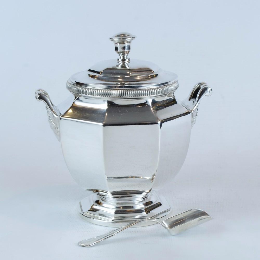 Silvered Christofle Tea and Coffee Service with Tray