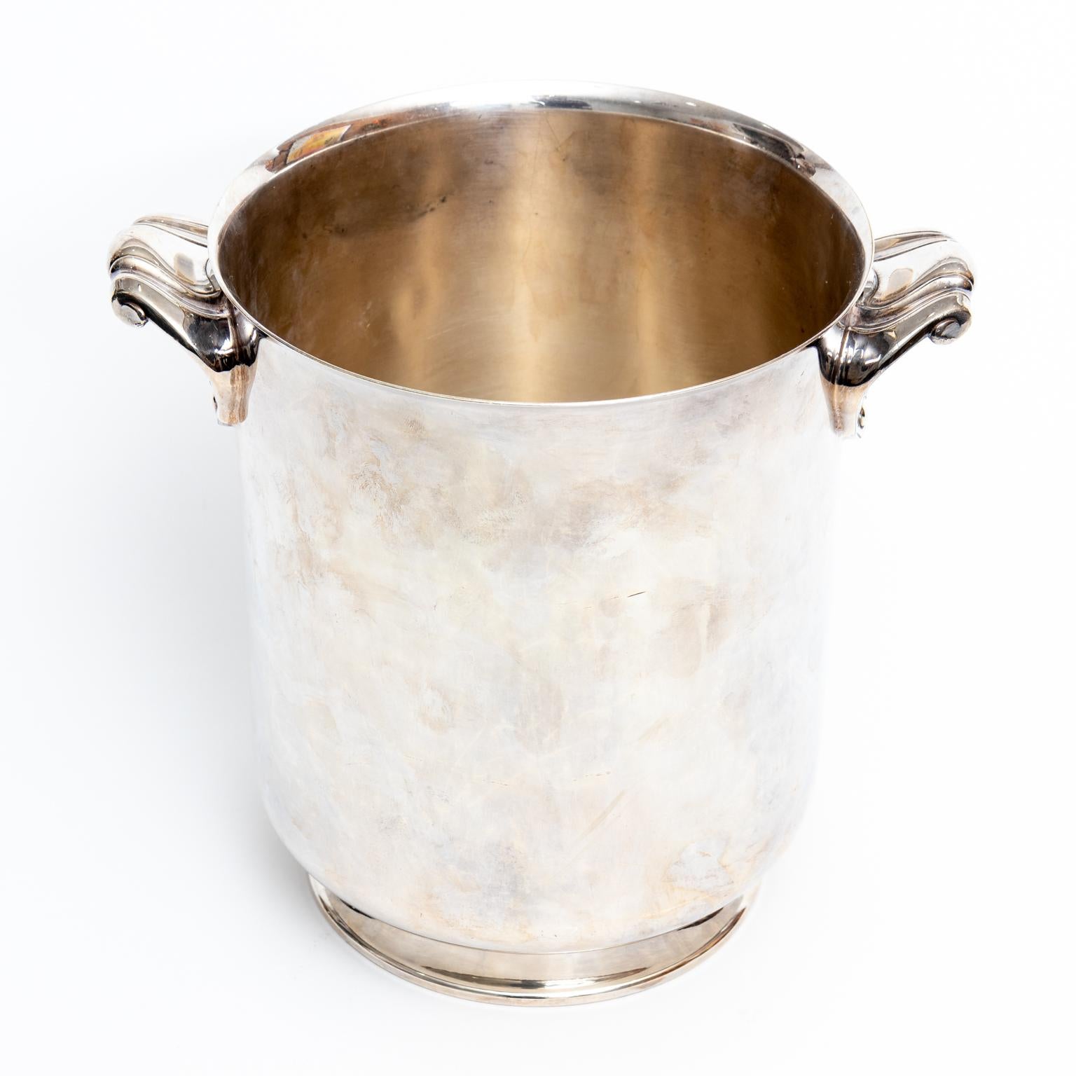 Mid-20th Century Christofle Vintage French Silver Plate Wine Cooler or Ice bucket Ormesson For Sale