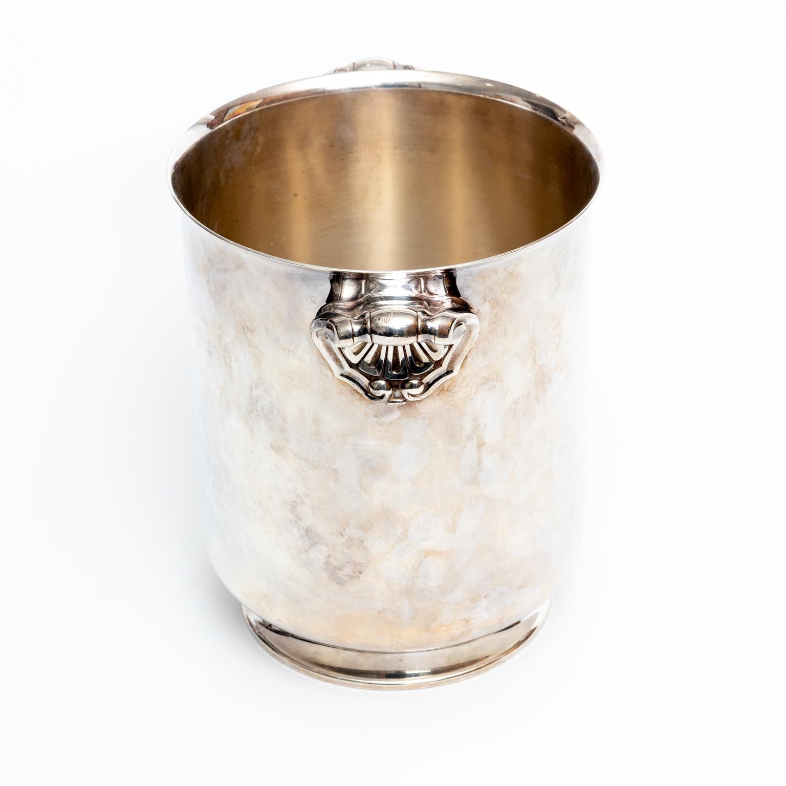 Christofle Vintage French Silver Plate Wine Cooler or Ice bucket Ormesson For Sale 3
