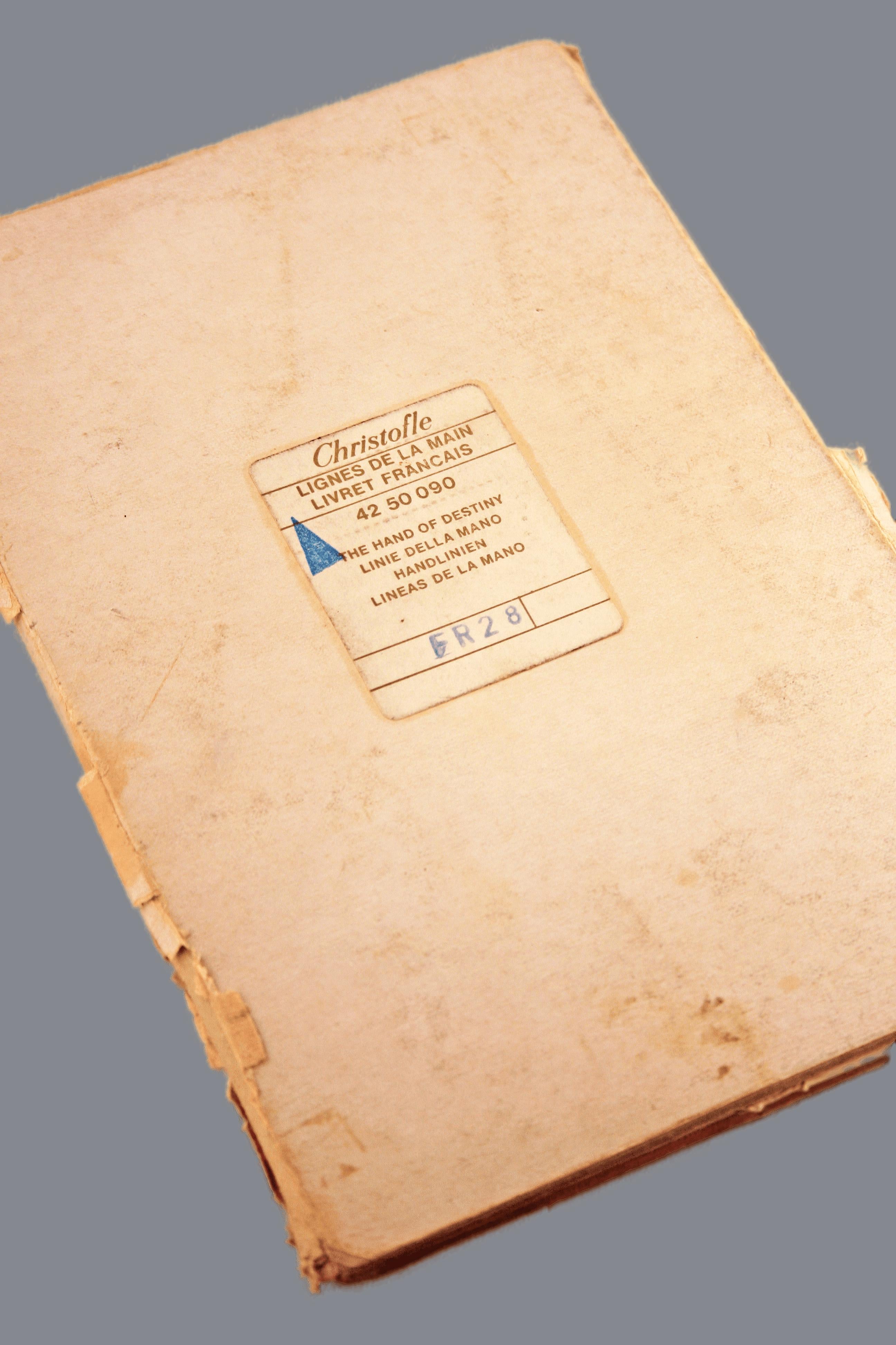 Christofle's 'Die Hand des Schicksals': Silberner Handlese-Briefbeschwerer und Booklet im Angebot 9