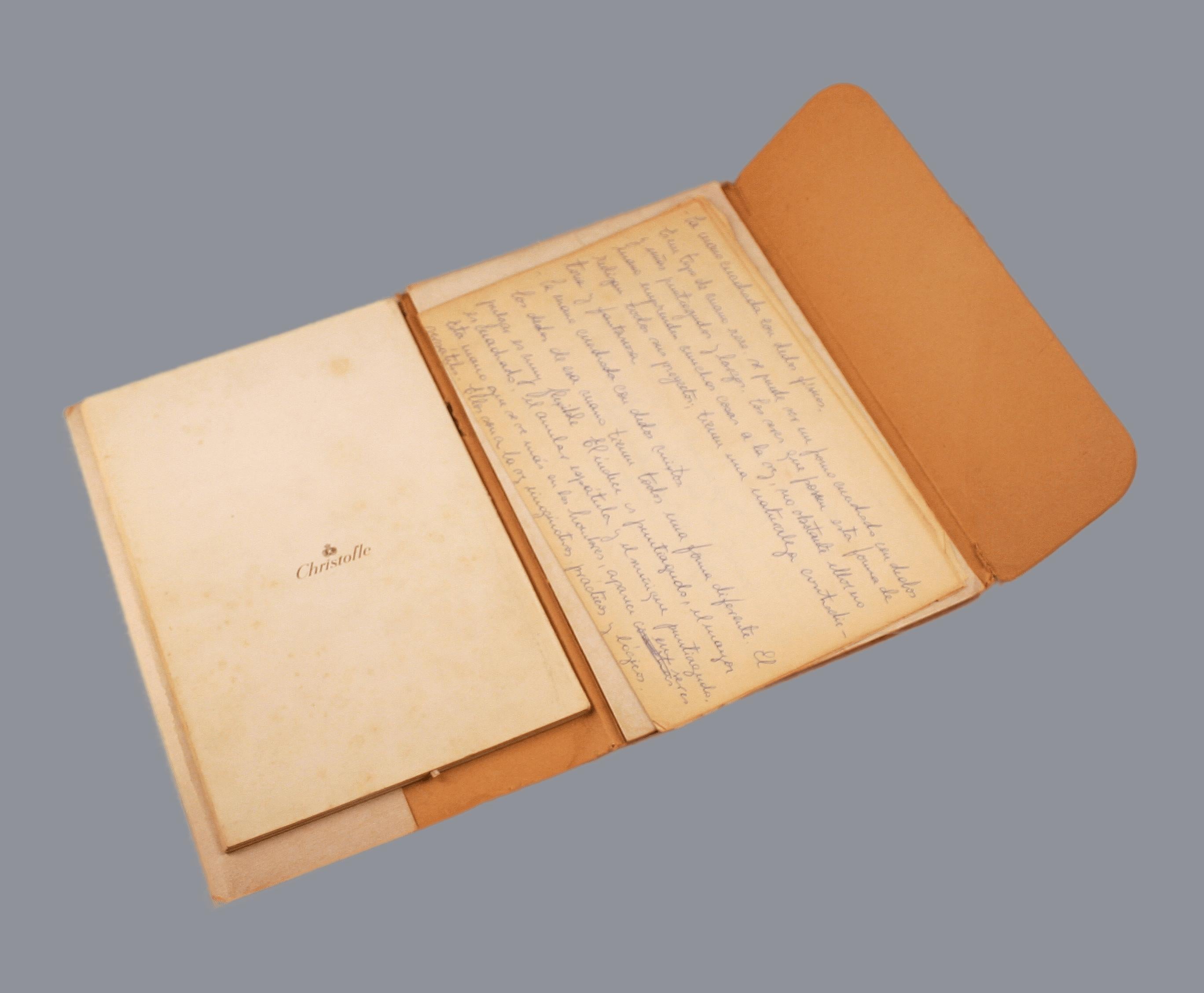 Christofle's 'Die Hand des Schicksals': Silberner Handlese-Briefbeschwerer und Booklet (Versilbert) im Angebot