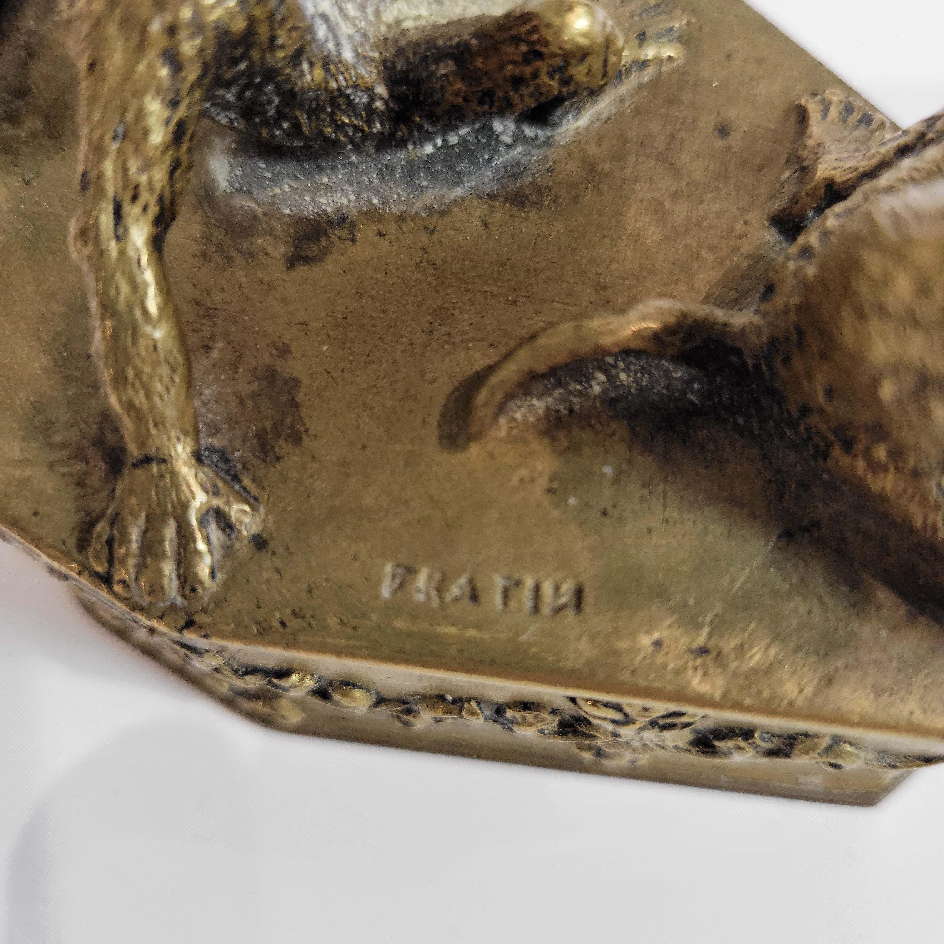 Une rare boîte en bronze avec trois singes de Christope Fratin (Français, 1801-1864) 2