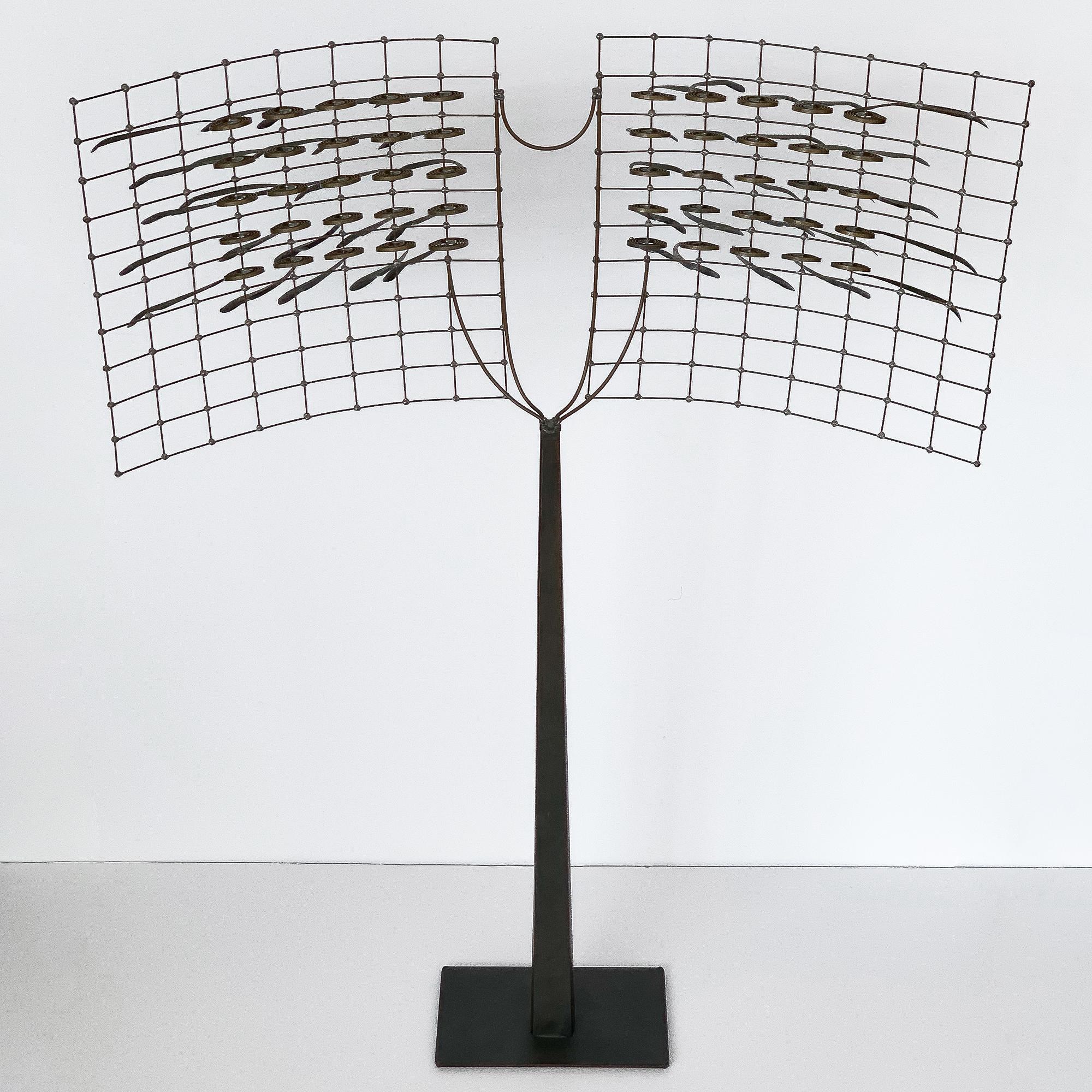 Metal Christoph Bollinger Kinetic Abstract Sculpture