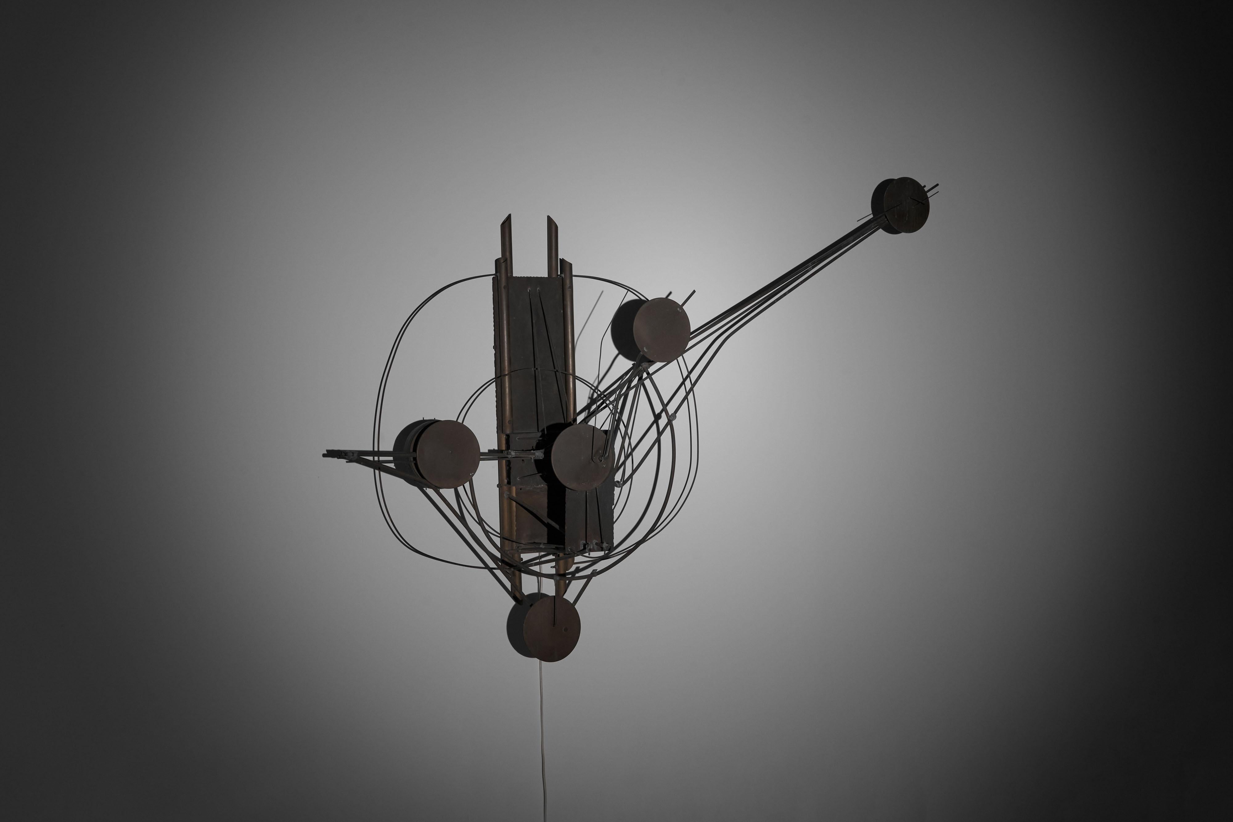 Christoph Bollinger kinetic wall sculpture Germany 1974 For Sale 9