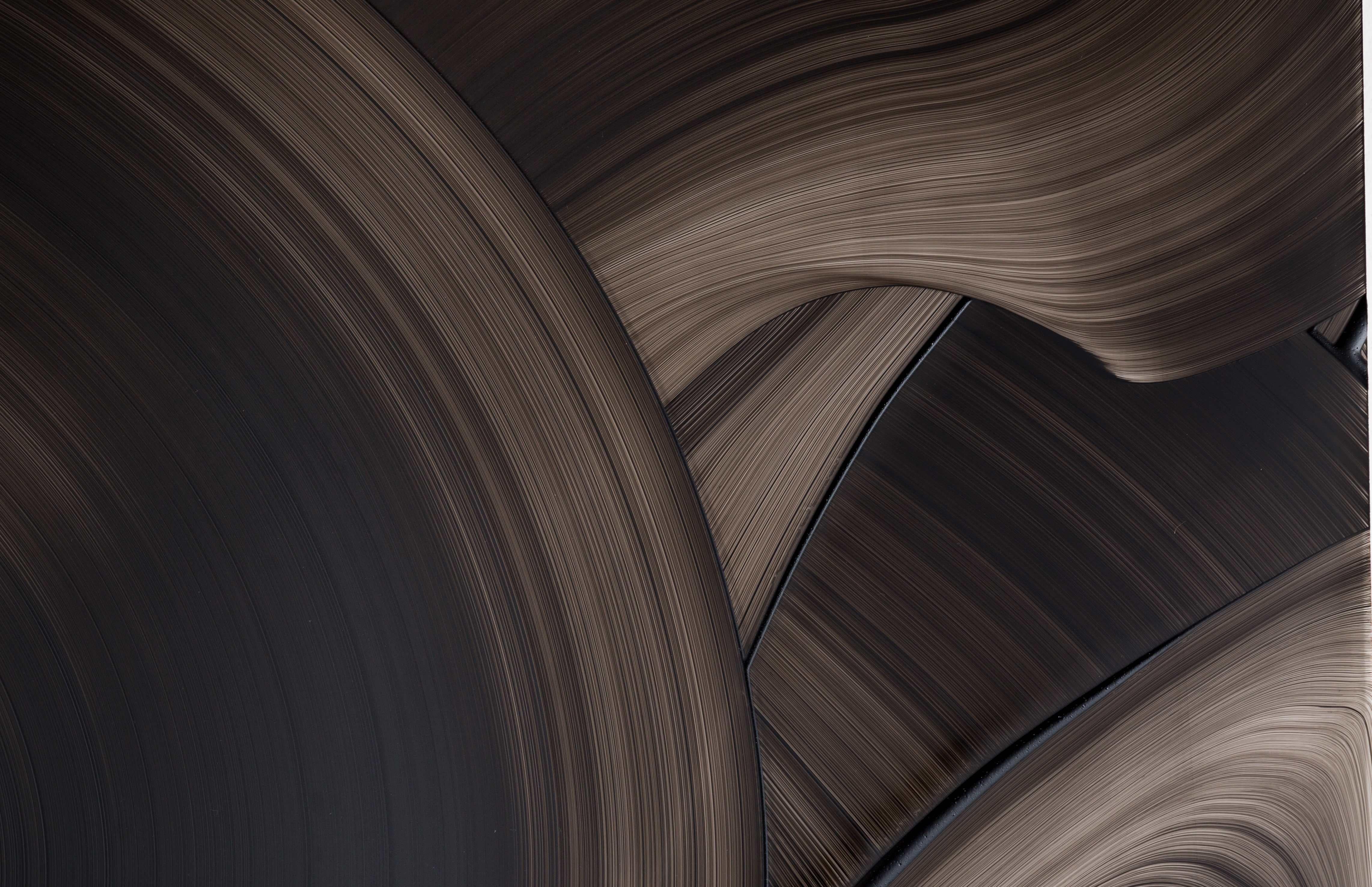 Art contemporain allemand de Christophe Schrein - Tenebris - Noir Abstract Painting par Christoph Schrein 