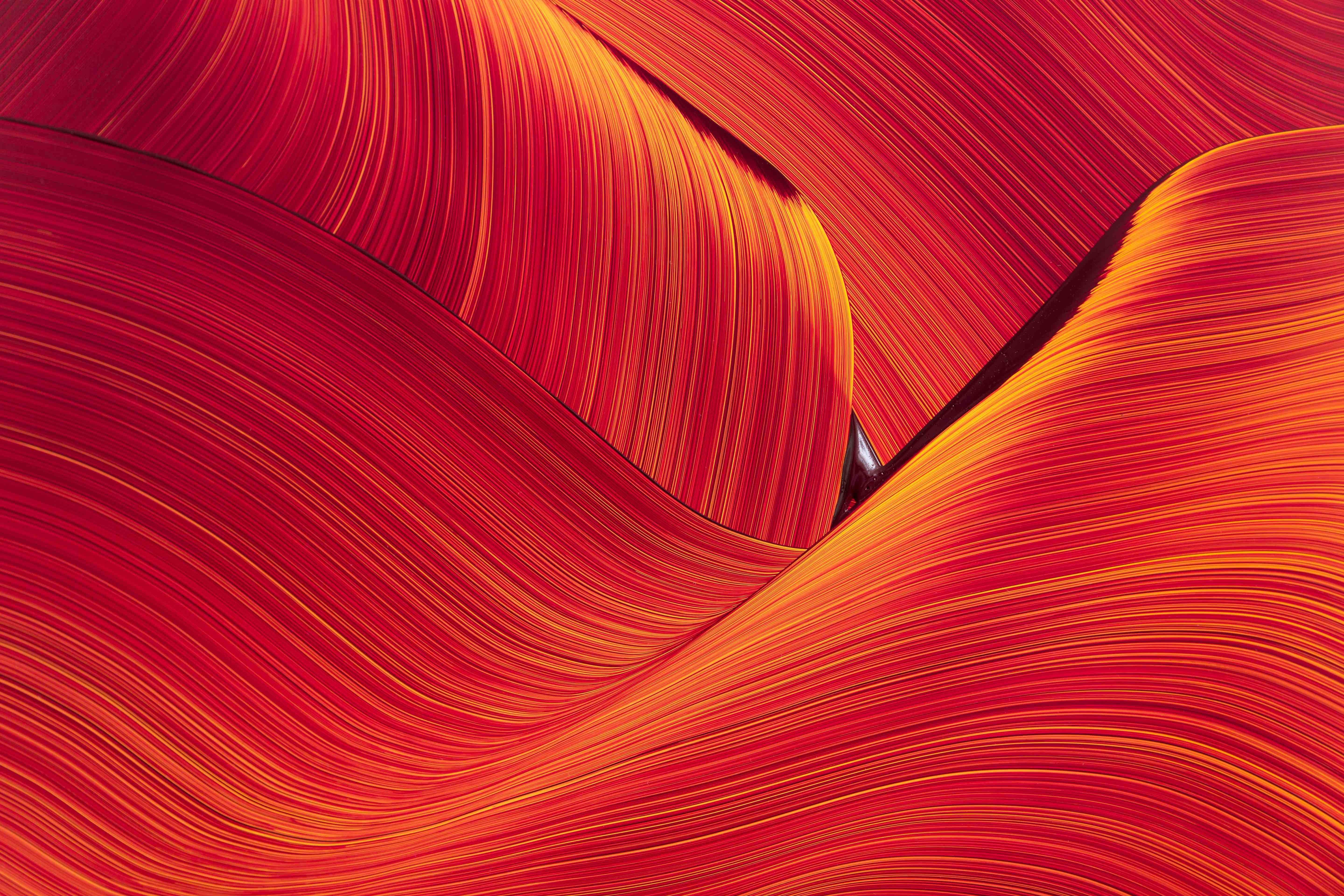 Arte contemporanea tedesca di Christophe Schrein - Senza titolo 2024 2 - Abstract Painting Rosso di Christoph Schrein 