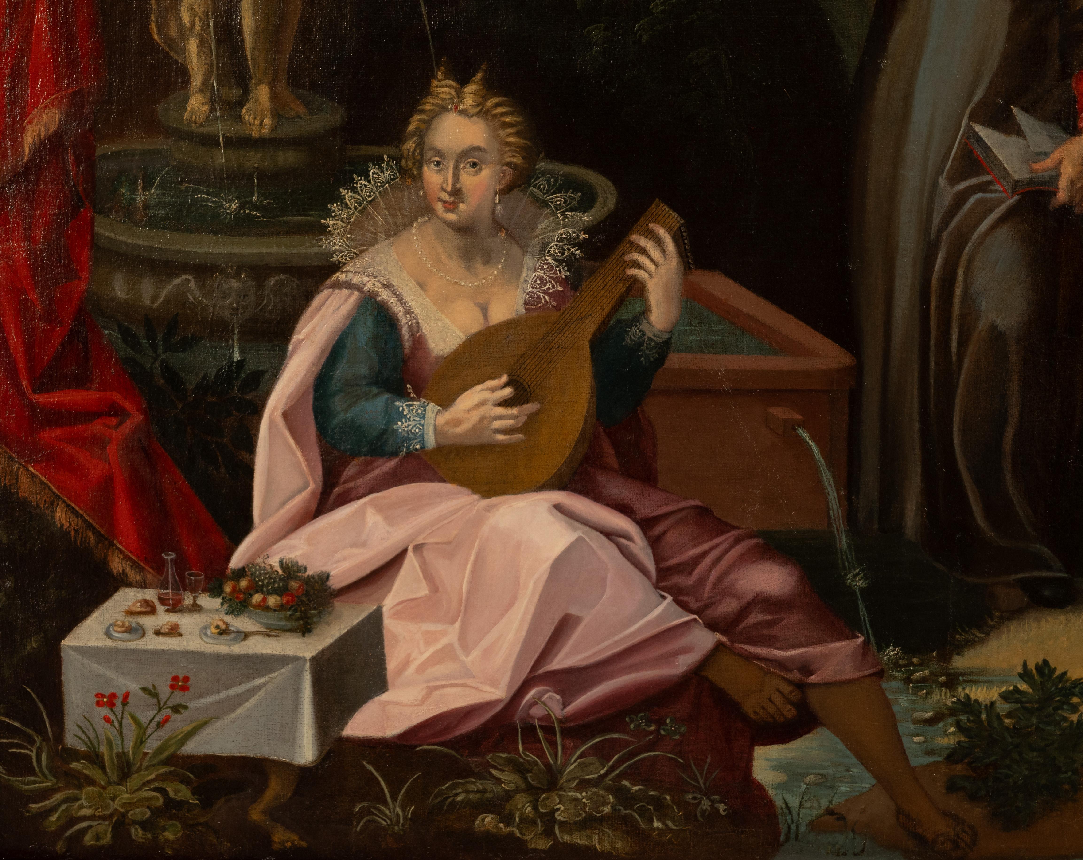 Pintura al óleo alegórica del Renacimiento alemán del siglo XVI Salud sexual Sífilis en venta 5