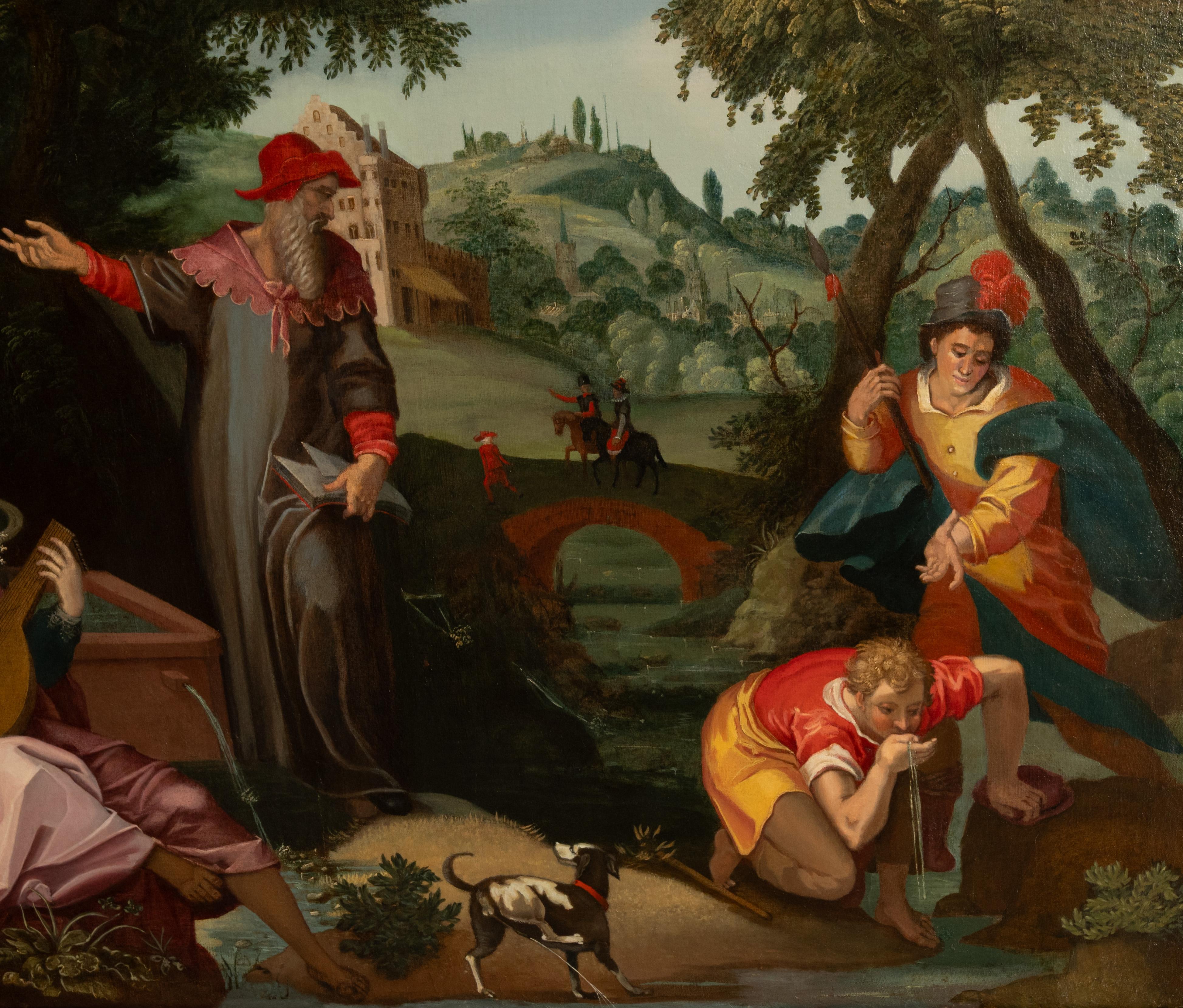 Pintura al óleo alegórica del Renacimiento alemán del siglo XVI Salud sexual Sífilis en venta 7