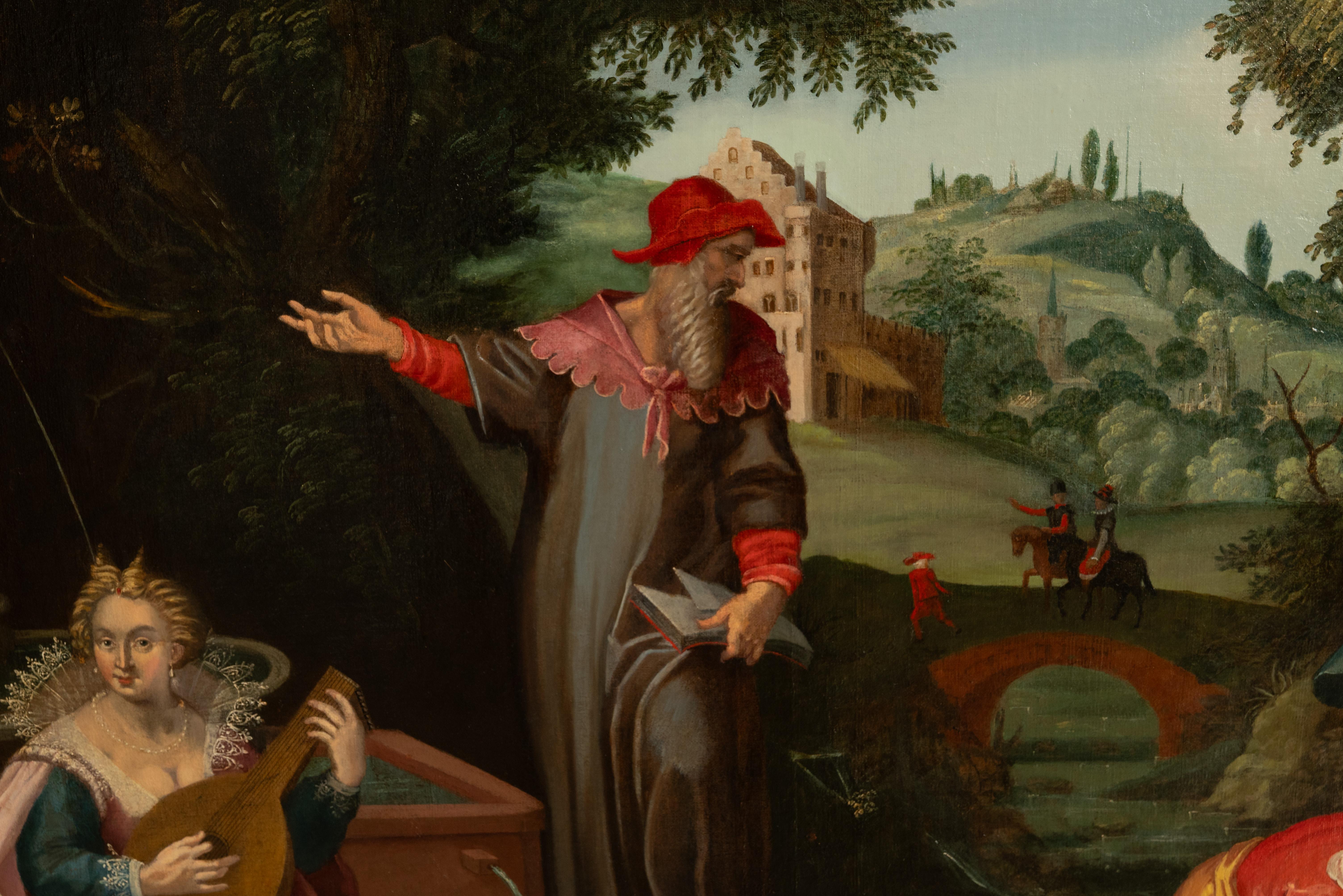 Pintura al óleo alegórica del Renacimiento alemán del siglo XVI Salud sexual Sífilis en venta 8