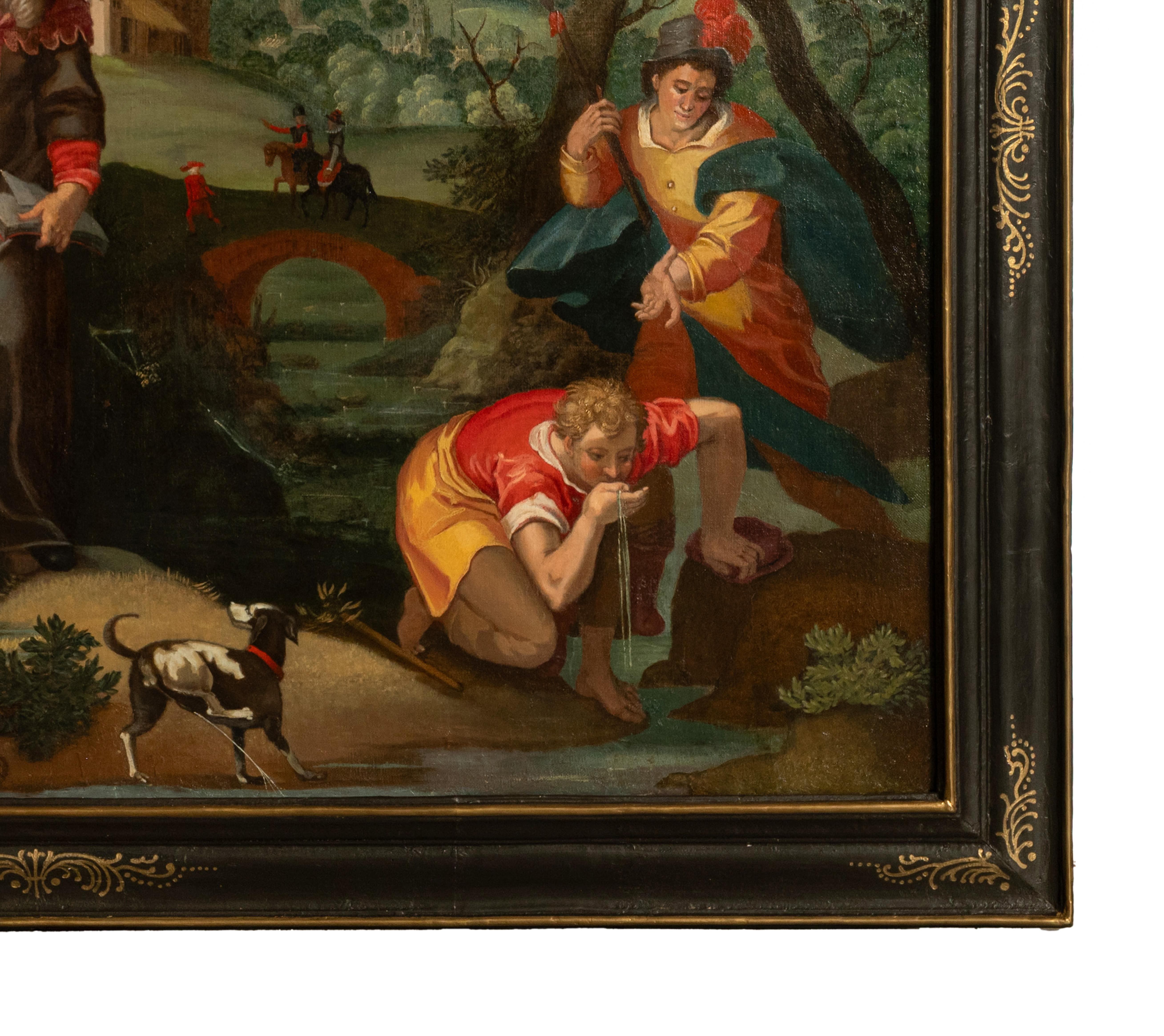 Pintura al óleo alegórica del Renacimiento alemán del siglo XVI Salud sexual Sífilis en venta 2