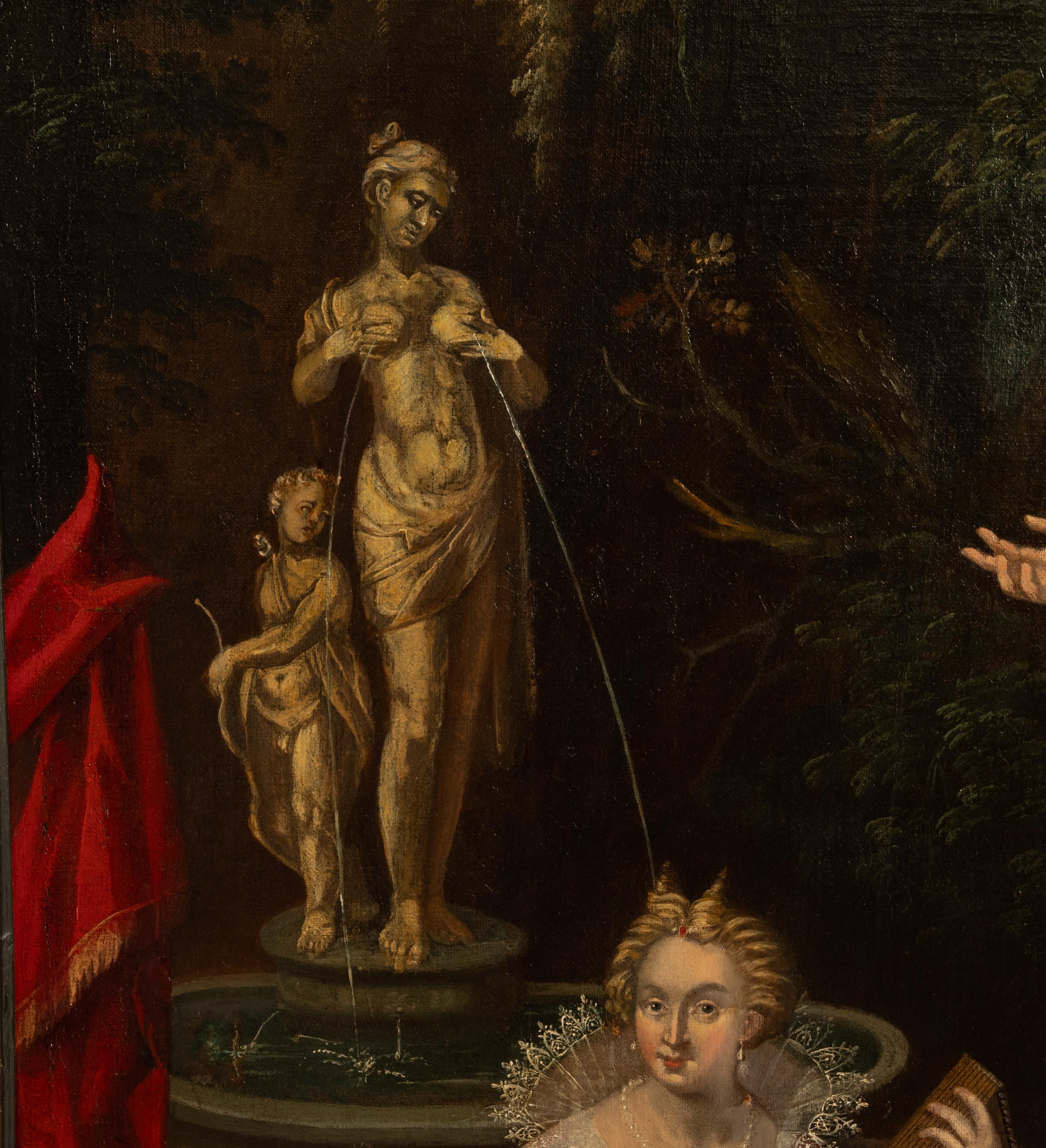 Pintura al óleo alegórica del Renacimiento alemán del siglo XVI Salud sexual Sífilis en venta 4