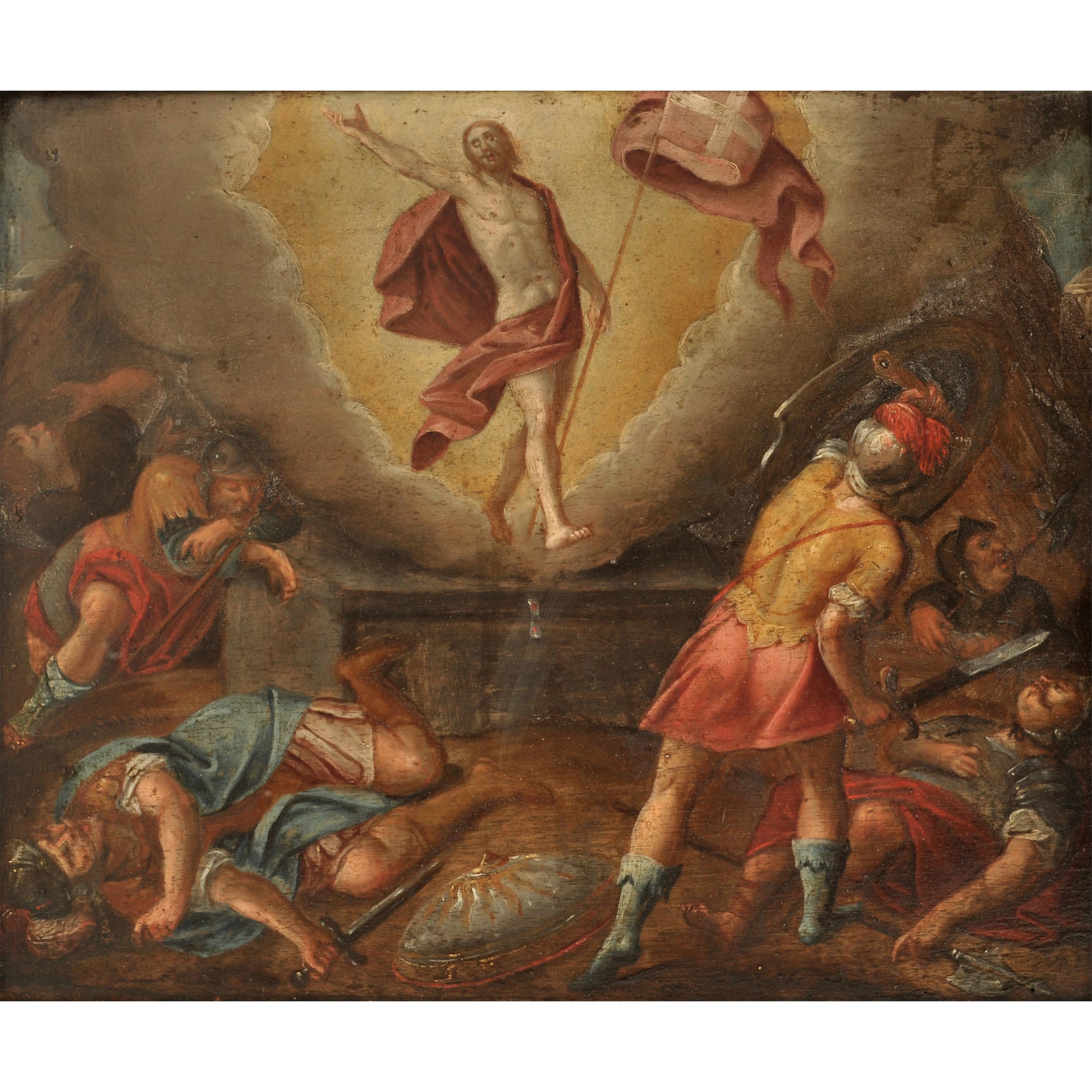 Antike religiöse Szene eines alten Meisters aus der nördlichen Renaissance des 16. Jahrhunderts, Ölgemälde – Painting von Christoph Schwarz
