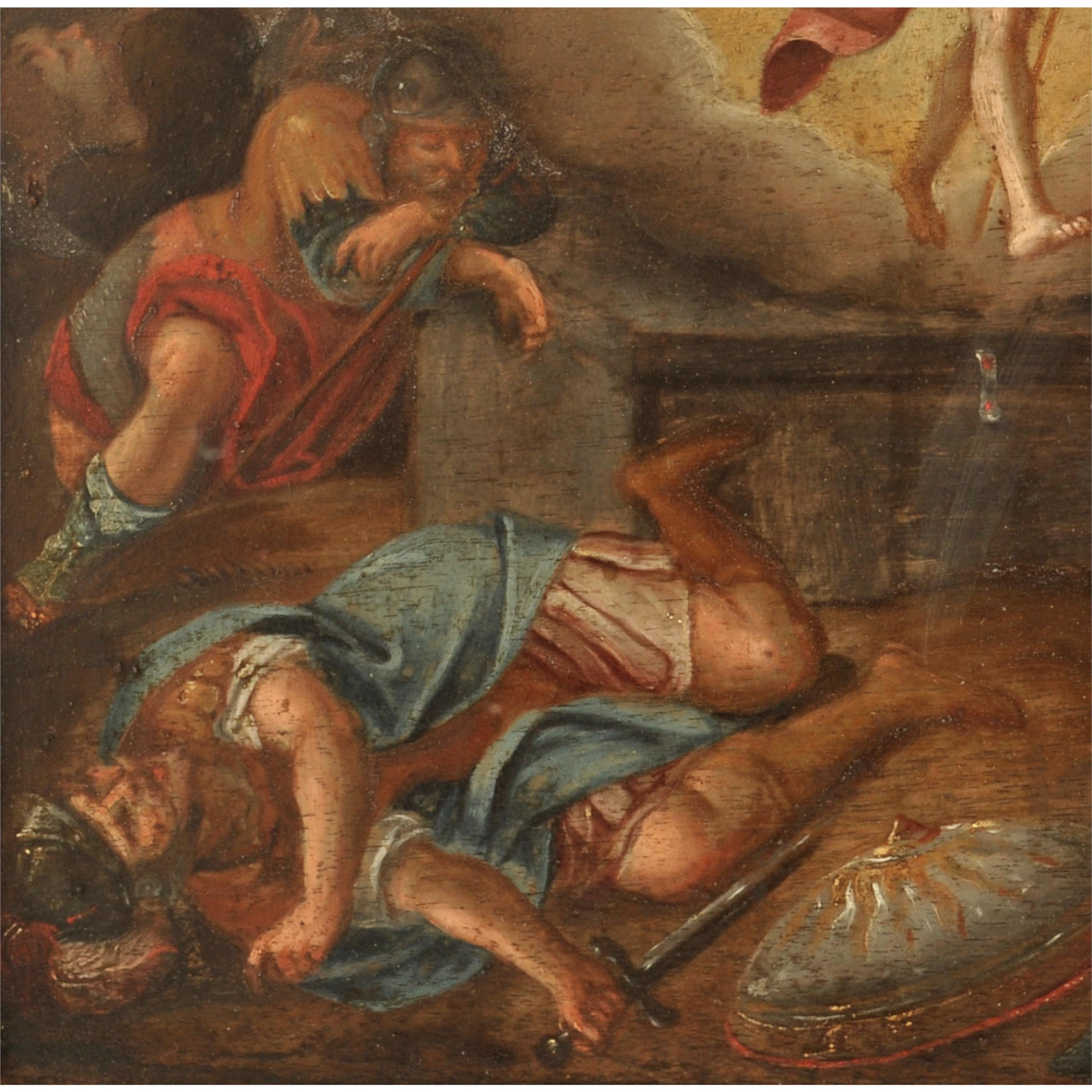 Antike religiöse Szene eines alten Meisters aus der nördlichen Renaissance des 16. Jahrhunderts, Ölgemälde 3