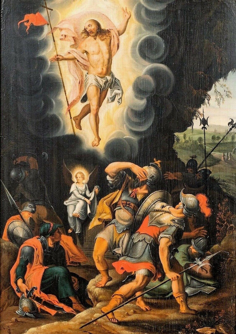 The Resurrection Of Christ, 16th Century

by Christoph SCHWARZ (1545-1592)

Fine 16th Century German Old Master depiction of the Resurrection Of Christ, oil on panel by Christoph Schwarz. Stunning earl and important devotional scene of the