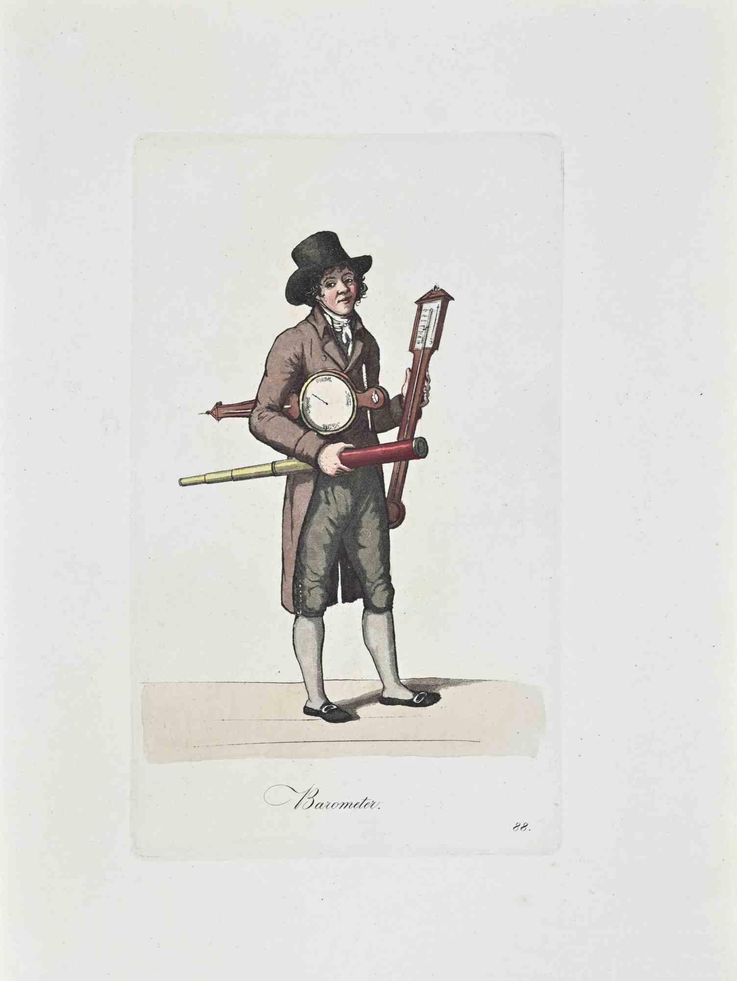 Barometer- Etching by Christoph Suhr - 1808