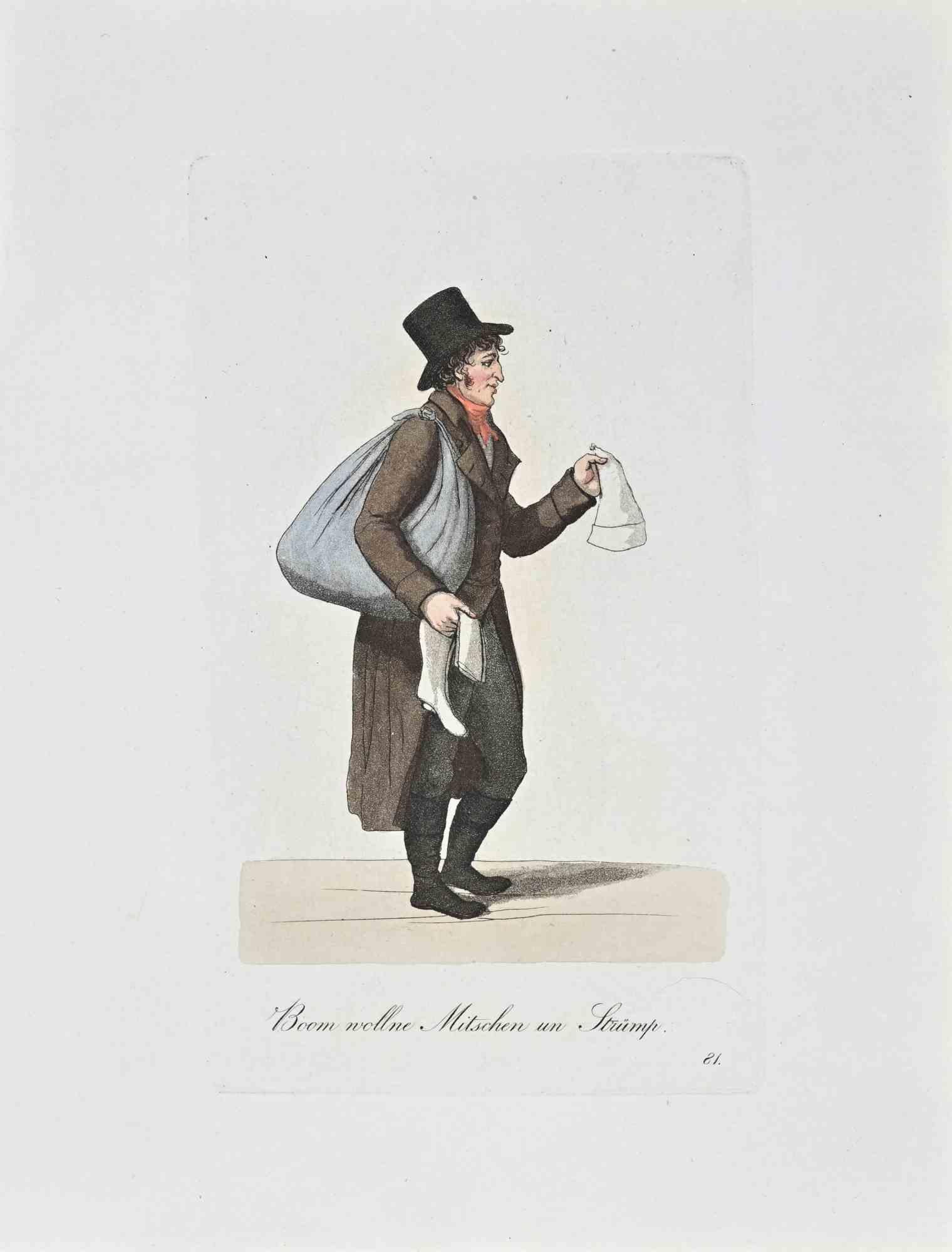 Boom Wollne Mischen un Strump - Etching by Christoph Suhr - 1808