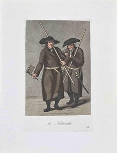Die Nachtwache - Etching by Christoph Suhr - 1808