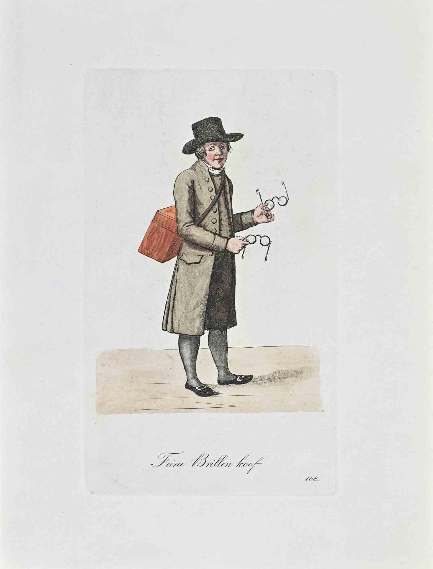 Figurative Print di Christoph Suhr - Feine Brillen Koof - Acquaforte di Christophe Suhr - 1808