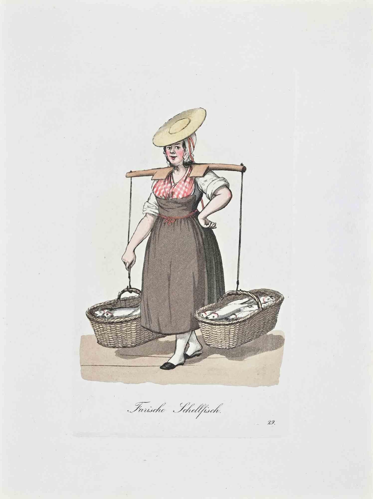 Frasche Schellfisch - Acquaforte di Christophe Suhr - 1808