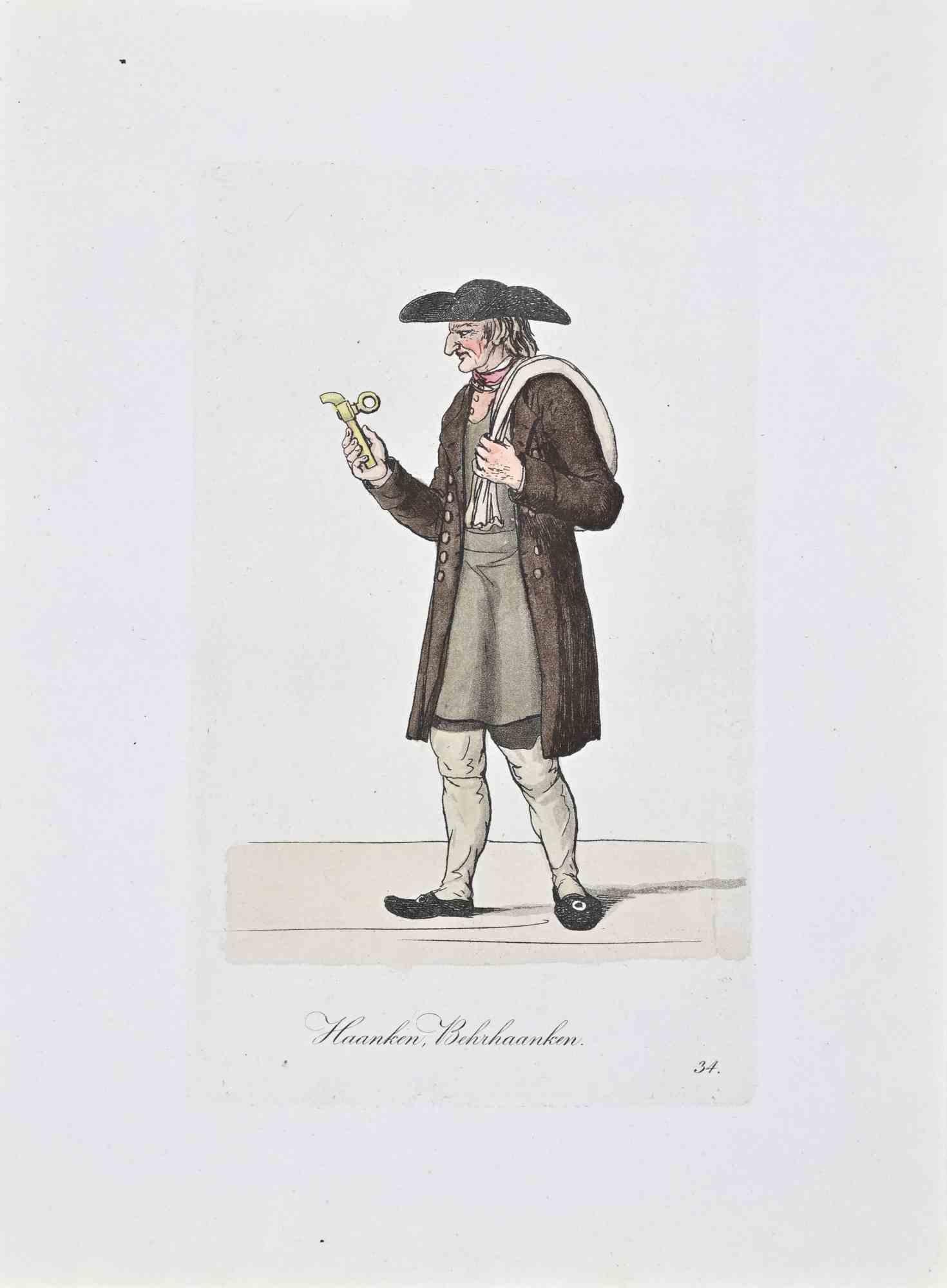 Haanken, Biehrhaanken- Etching by Christoph Suhr - 1808