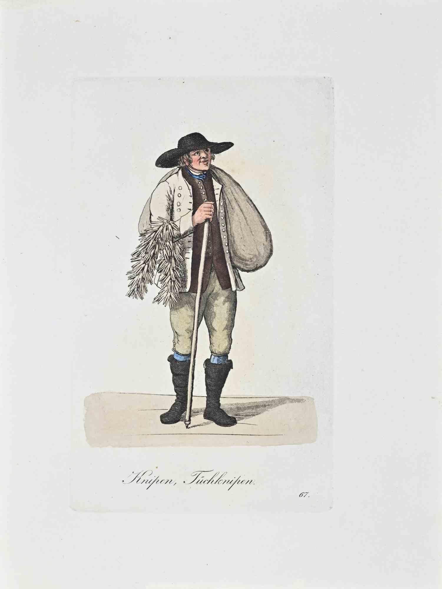 Knipen Tuchnipen - Etching by Christoph Suhr - 1808