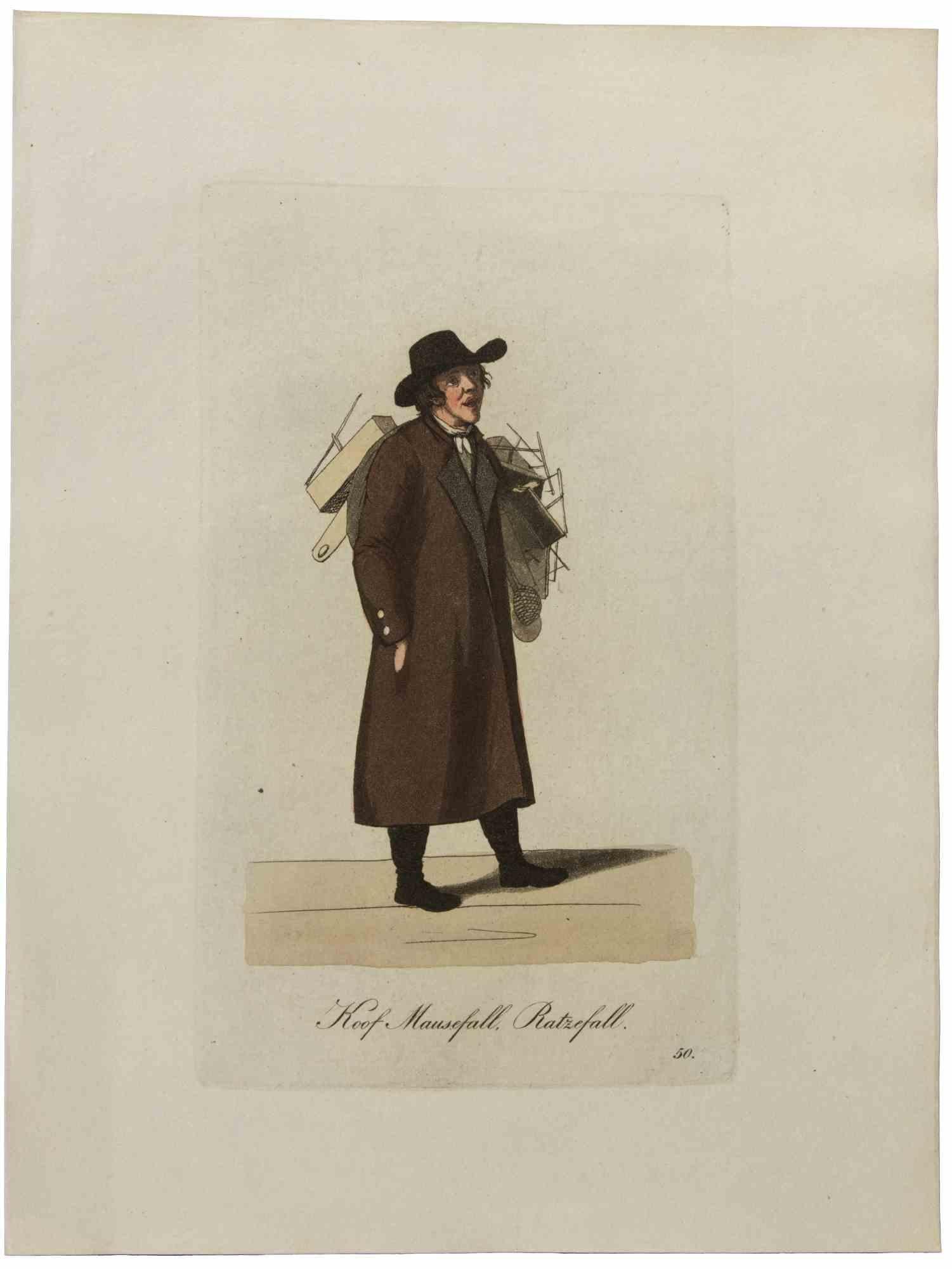 Koof Mausefall Ratzenfall - Etching by Christoph Suhr - 1808