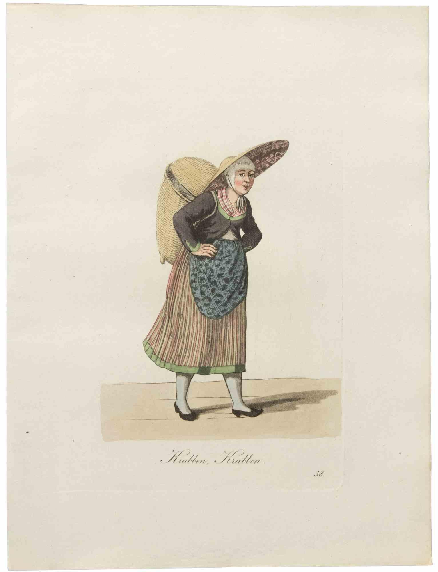 Krabben, Krabben- Etching by Christoph Suhr - 1808