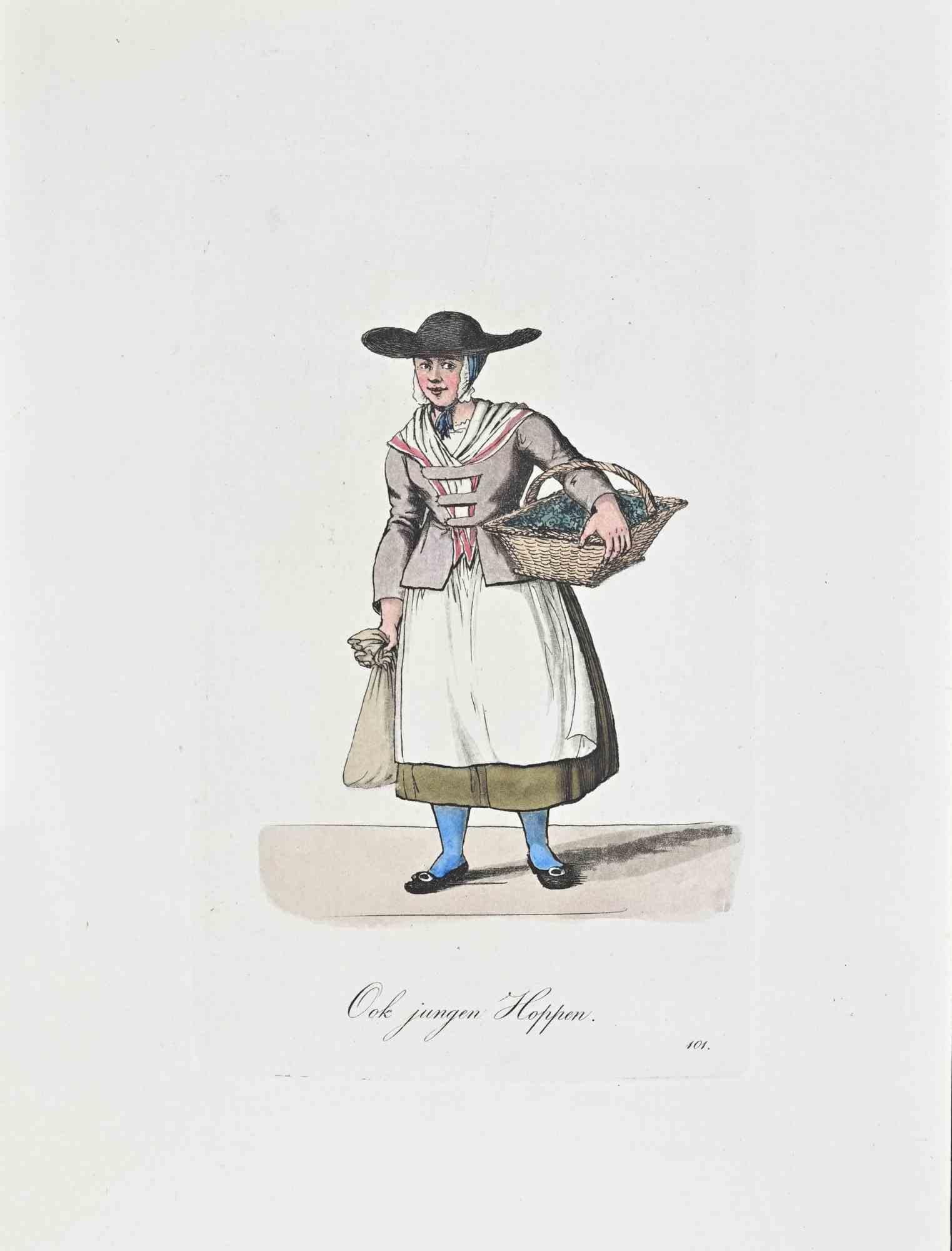 Ook jungen Hoppen - Etching by Christoph Suhr - 1808