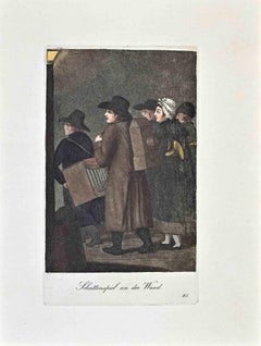 Schattenspiel an der Wand - Acquaforte di Christophe Suhr - 1808