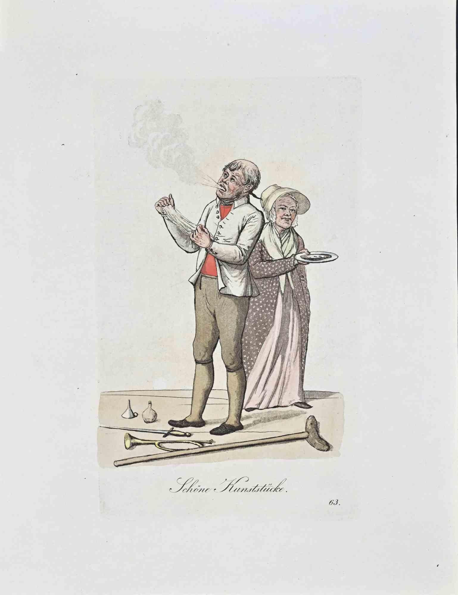 Schone Kunststucke - Etching by Christoph Suhr - 1808