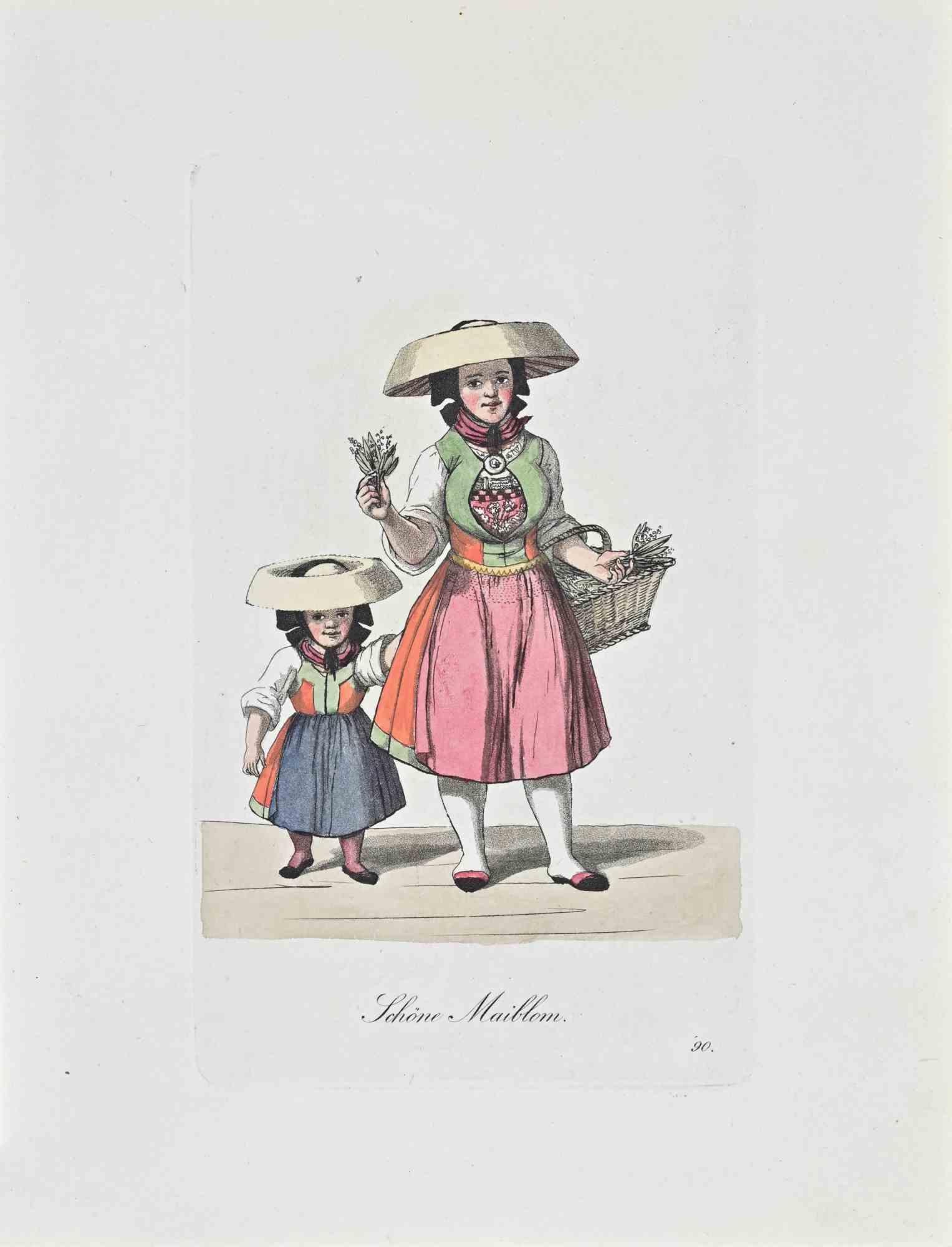 Schone Maiblom - Etching by Christoph Suhr - 1808