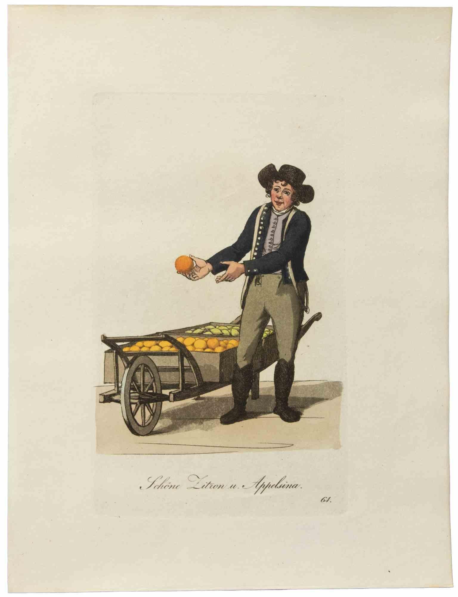 Schone Zitrone u Appelsina - Acquaforte di Christophe Suhr - 1808