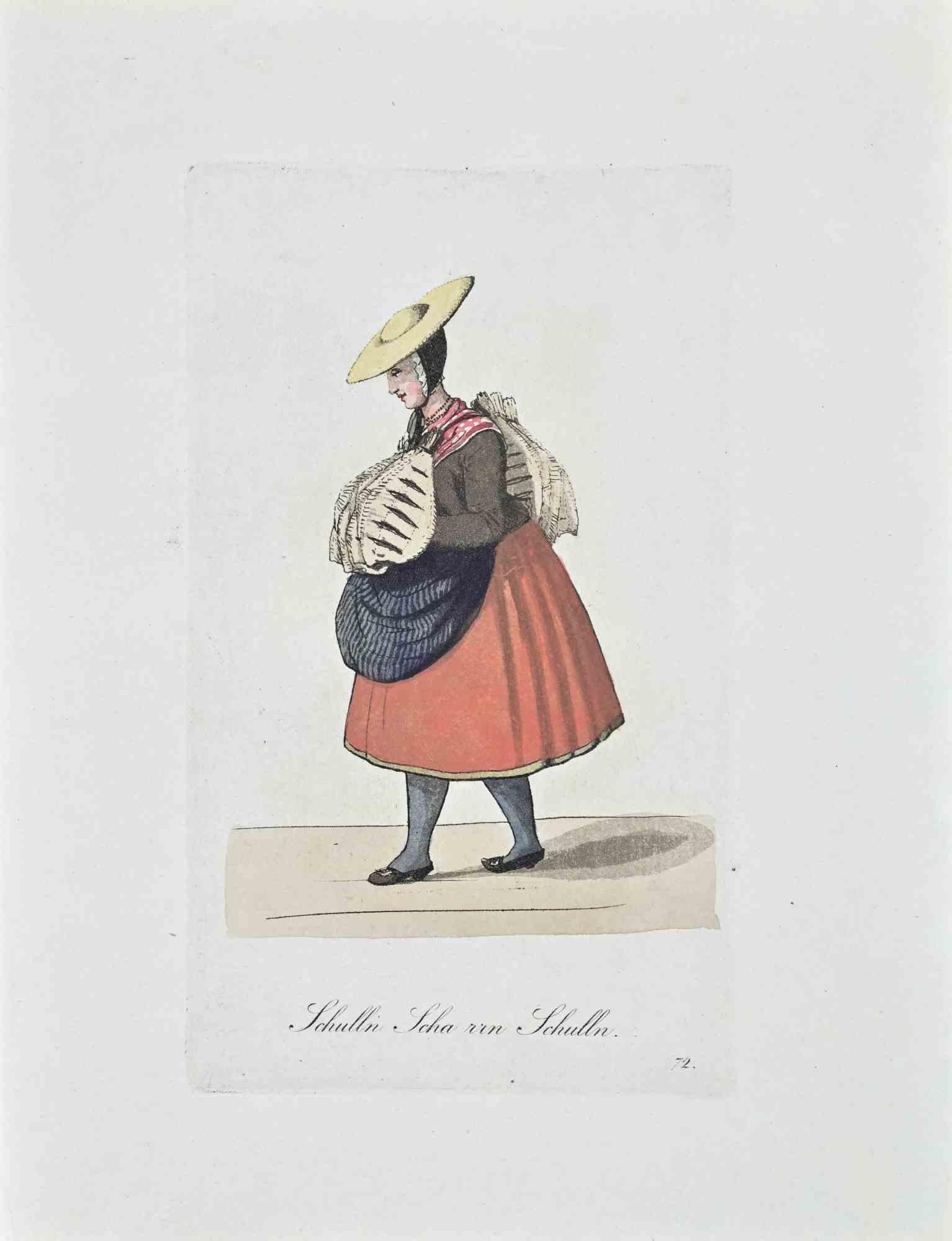 Schulln Scha ren Schulln- Etching by Christoph Suhr - 1808