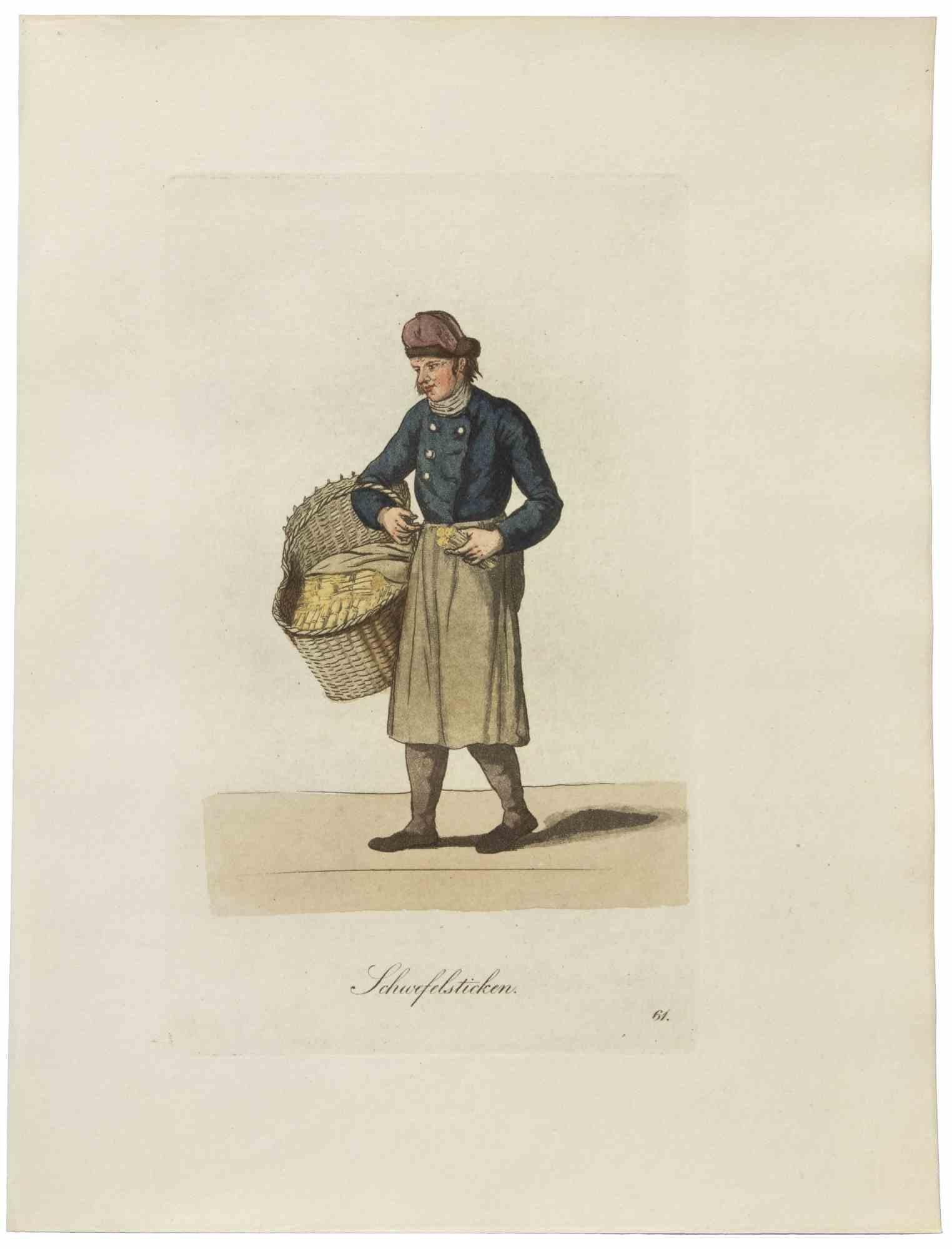 Schurfelsticken - Etching by Christoph Suhr - 1808