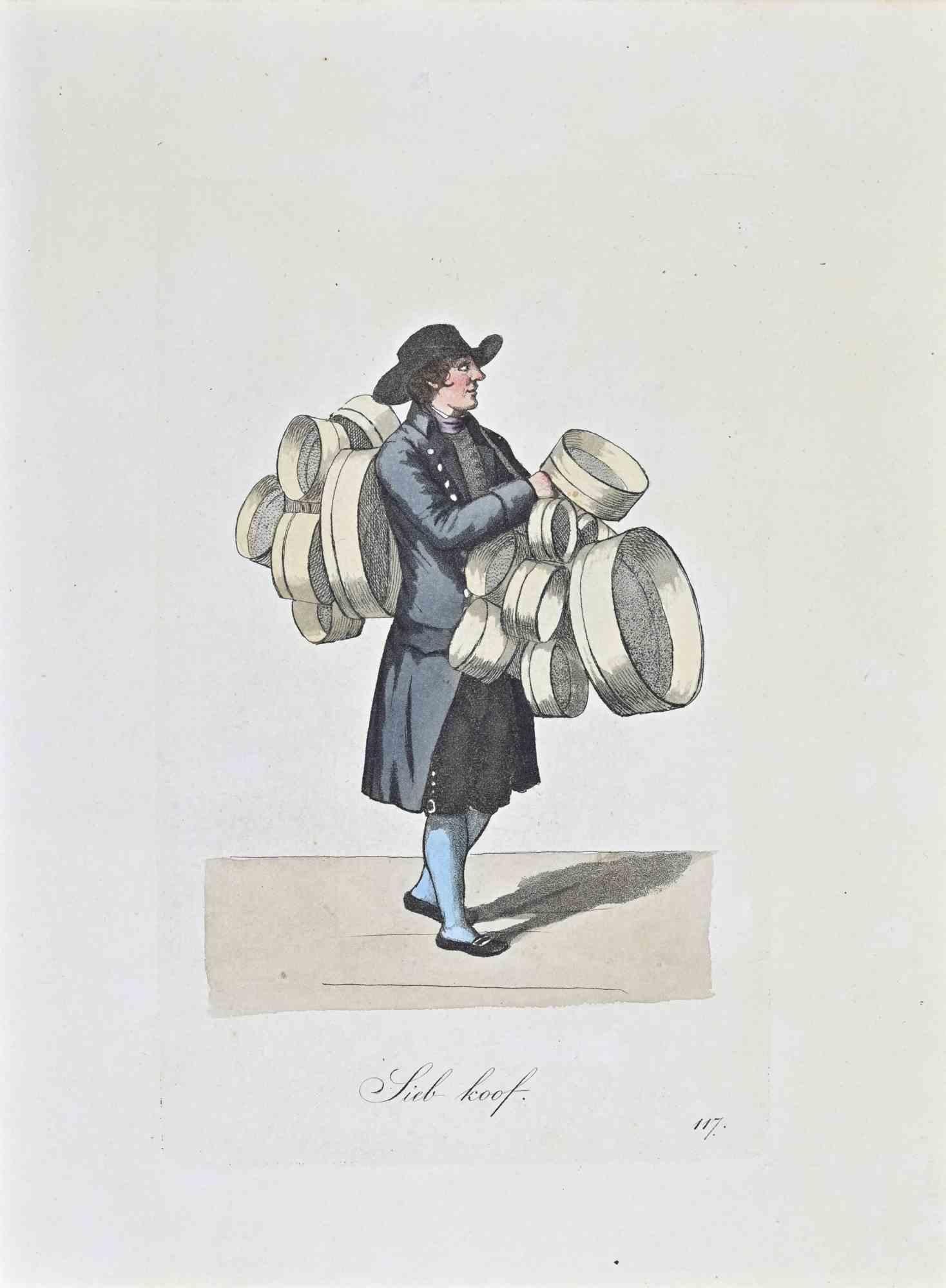 Figurative Print di Christoph Suhr - Sieb Koof - Acquaforte di Christophe Suhr - 1808