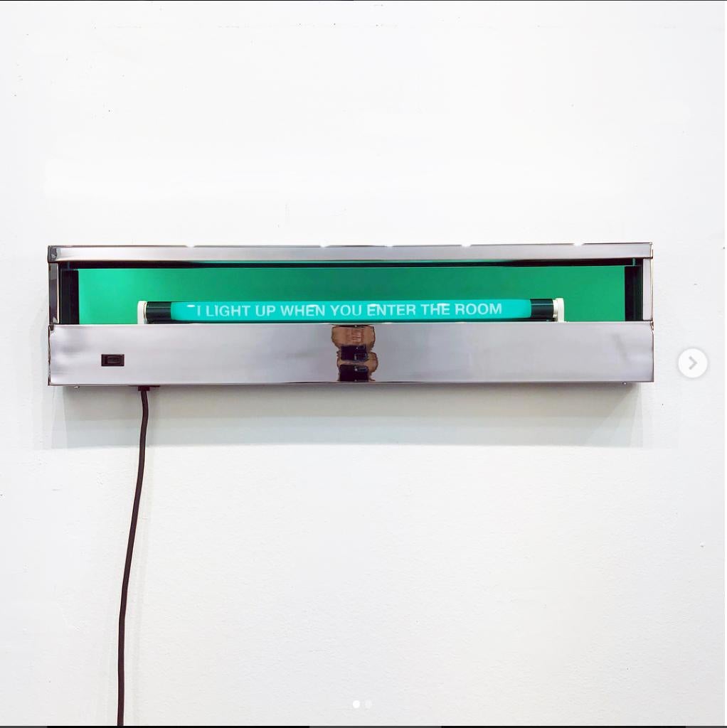 Neon, Sign, green, Lights, Sign, Color, LED, custom, graphic, acrylic  - Sculpture by Christophe Classen 
