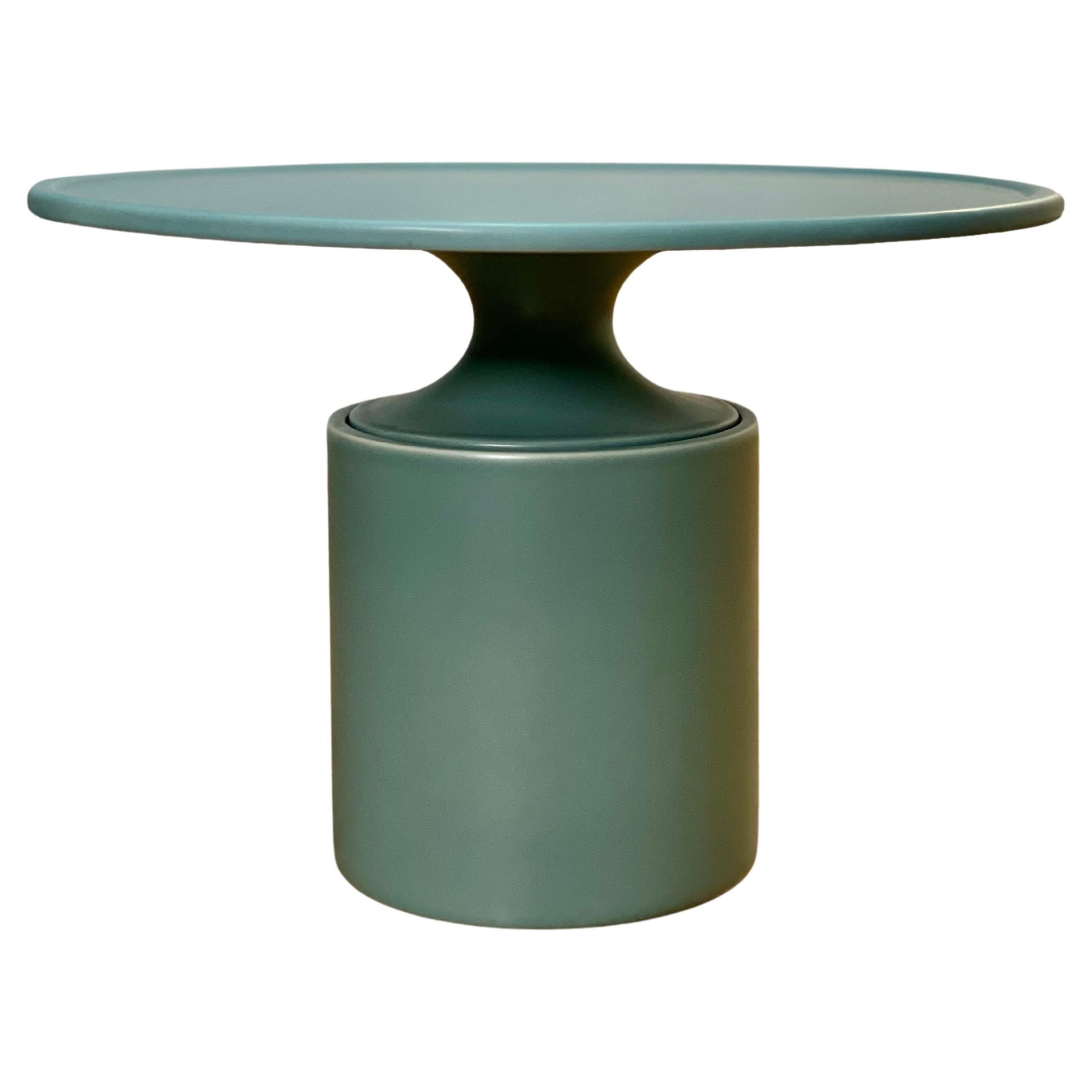 Christophe Delcourt Blue Side Table  For Sale