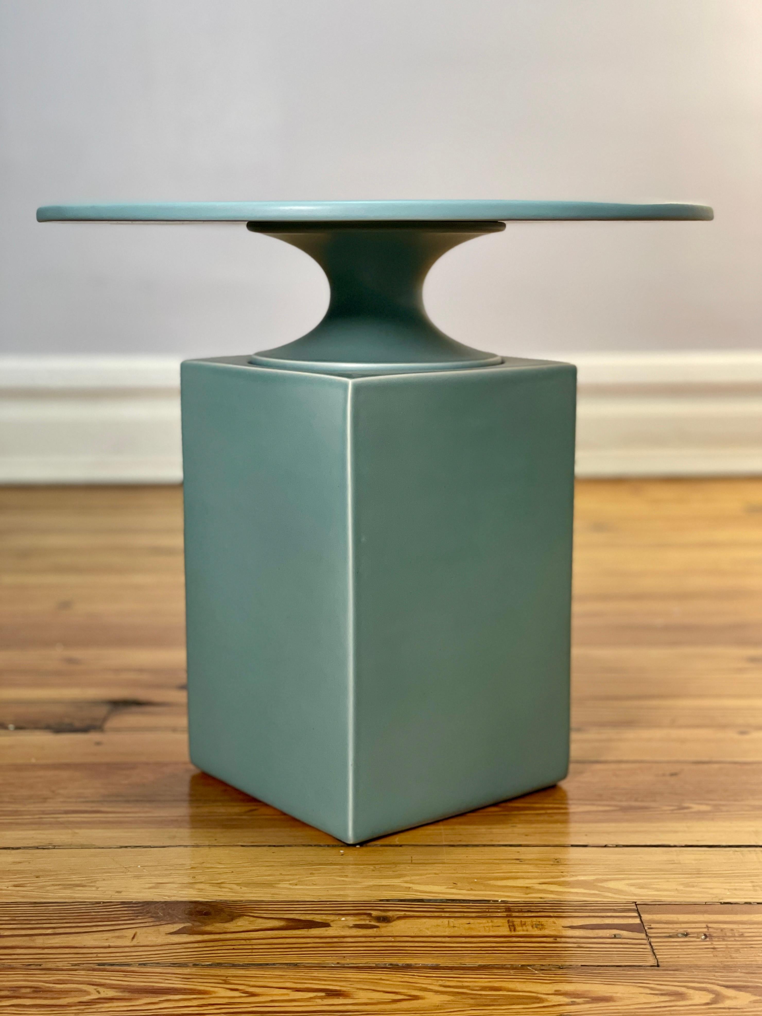 Modern Christophe Delcourt OUK Blue Side Table 