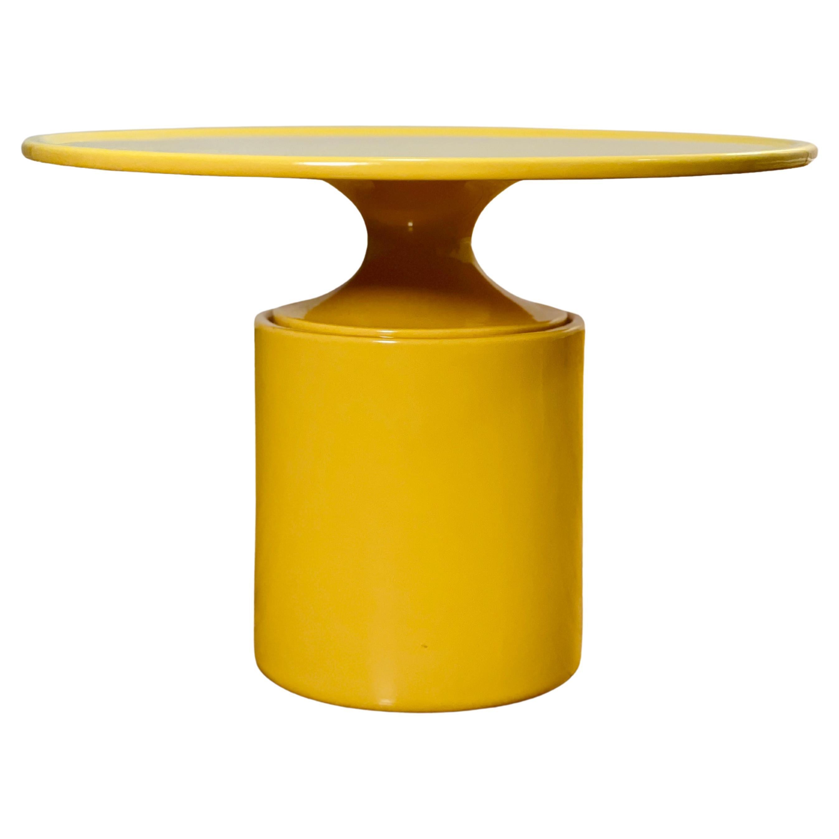 Christophe Delcourt Yellow Side Table  For Sale