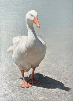 "L'oie en marche" 33x24cm, acrylic on canvas